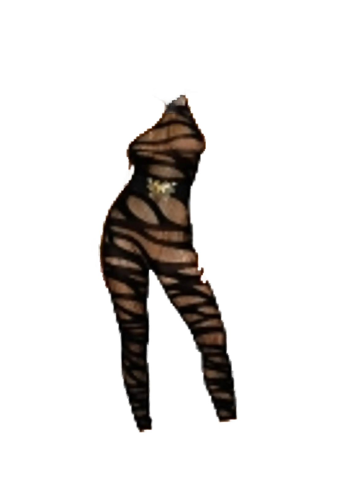 ASYMMETRICAL BODYSTOCKING OPAQUE BLACK O/S Dream Girl Lingerie