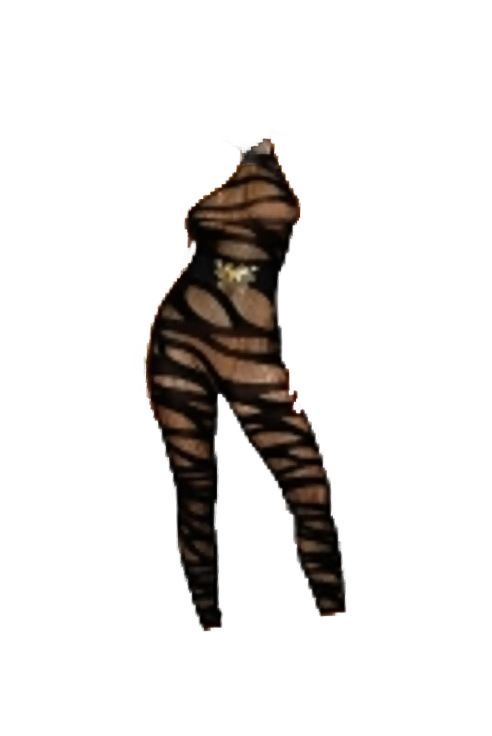 ASYMMETRICAL BODYSTOCKING OPAQUE BLACK O/S Dream Girl Lingerie