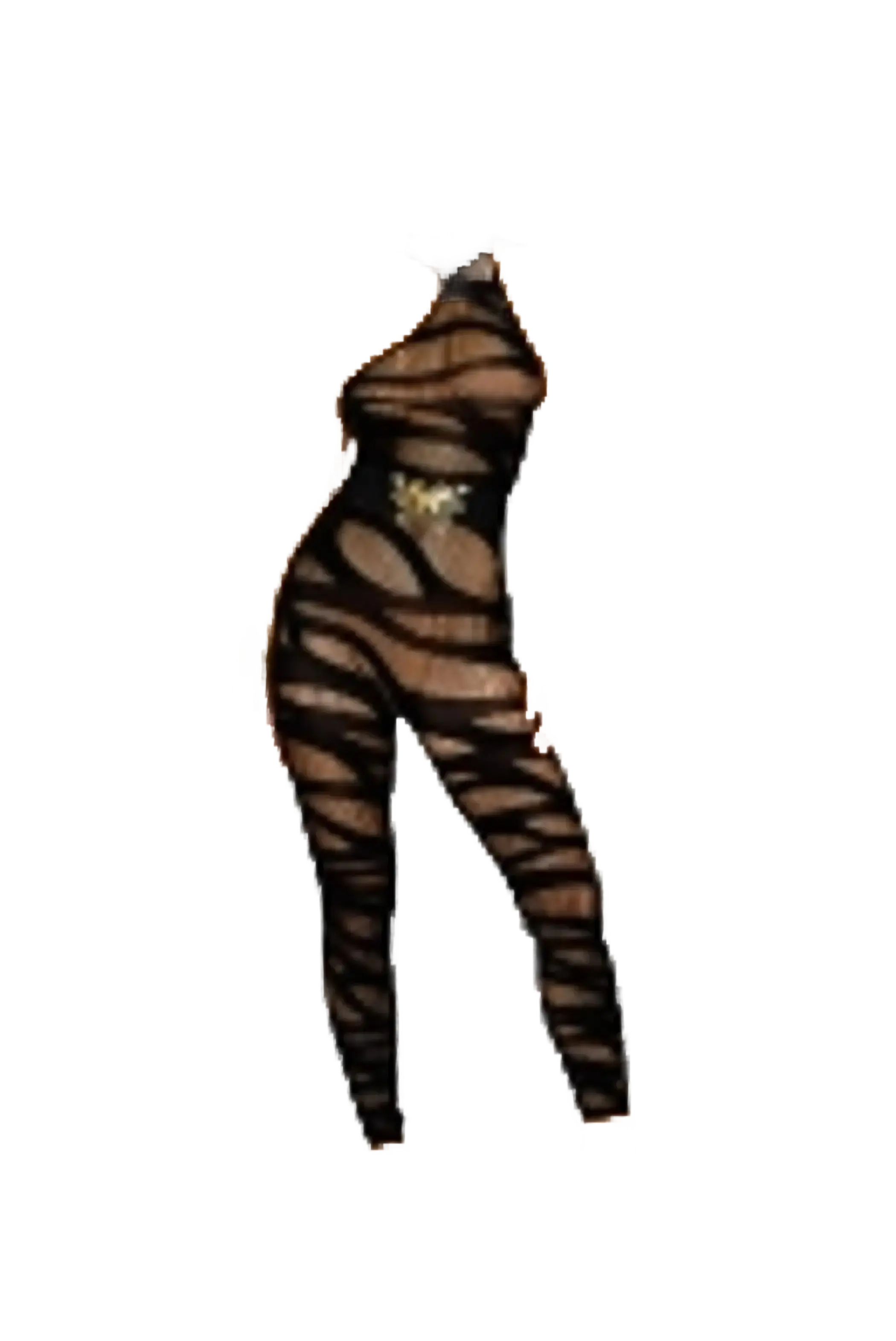 ASYMMETRICAL BODYSTOCKING OPAQUE BLACK O/S Dream Girl Lingerie