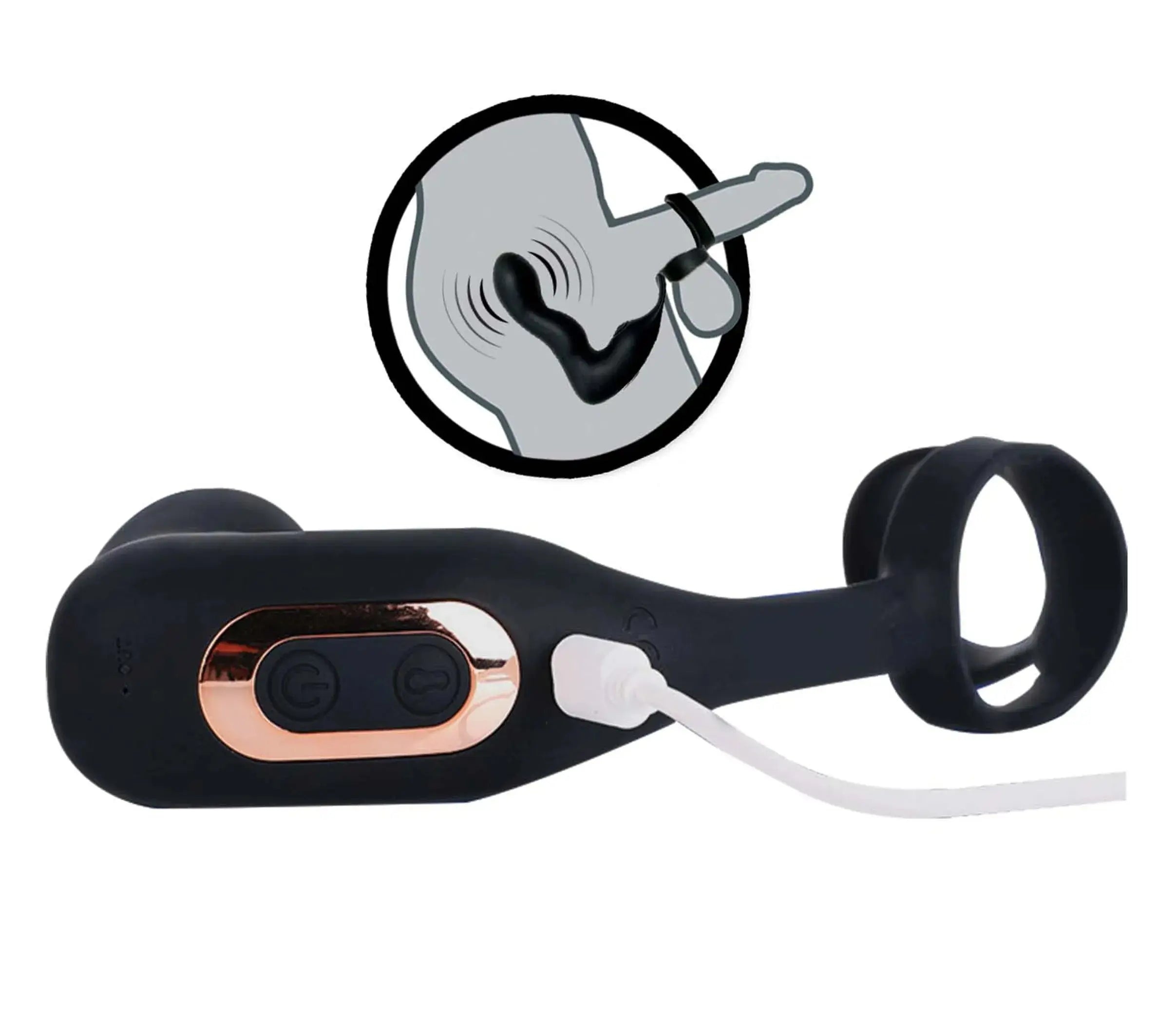 Atomic Inflatable P-Spot Vibe Black Nasstoys