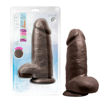 AU NATUREL CHUB 10IN DILDO CHOCOLATE Blush Novelties