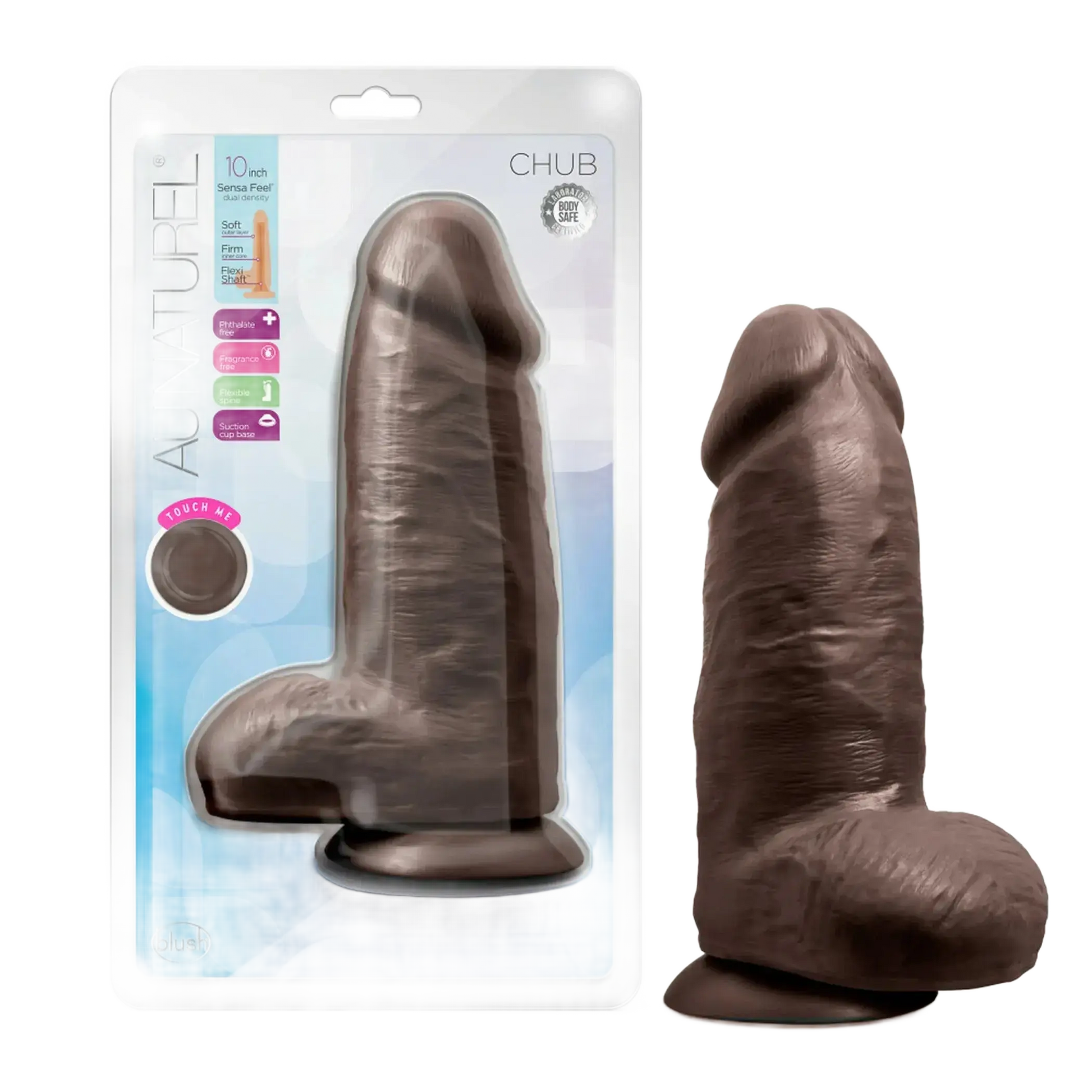 AU NATUREL CHUB 10IN DILDO CHOCOLATE Blush Novelties
