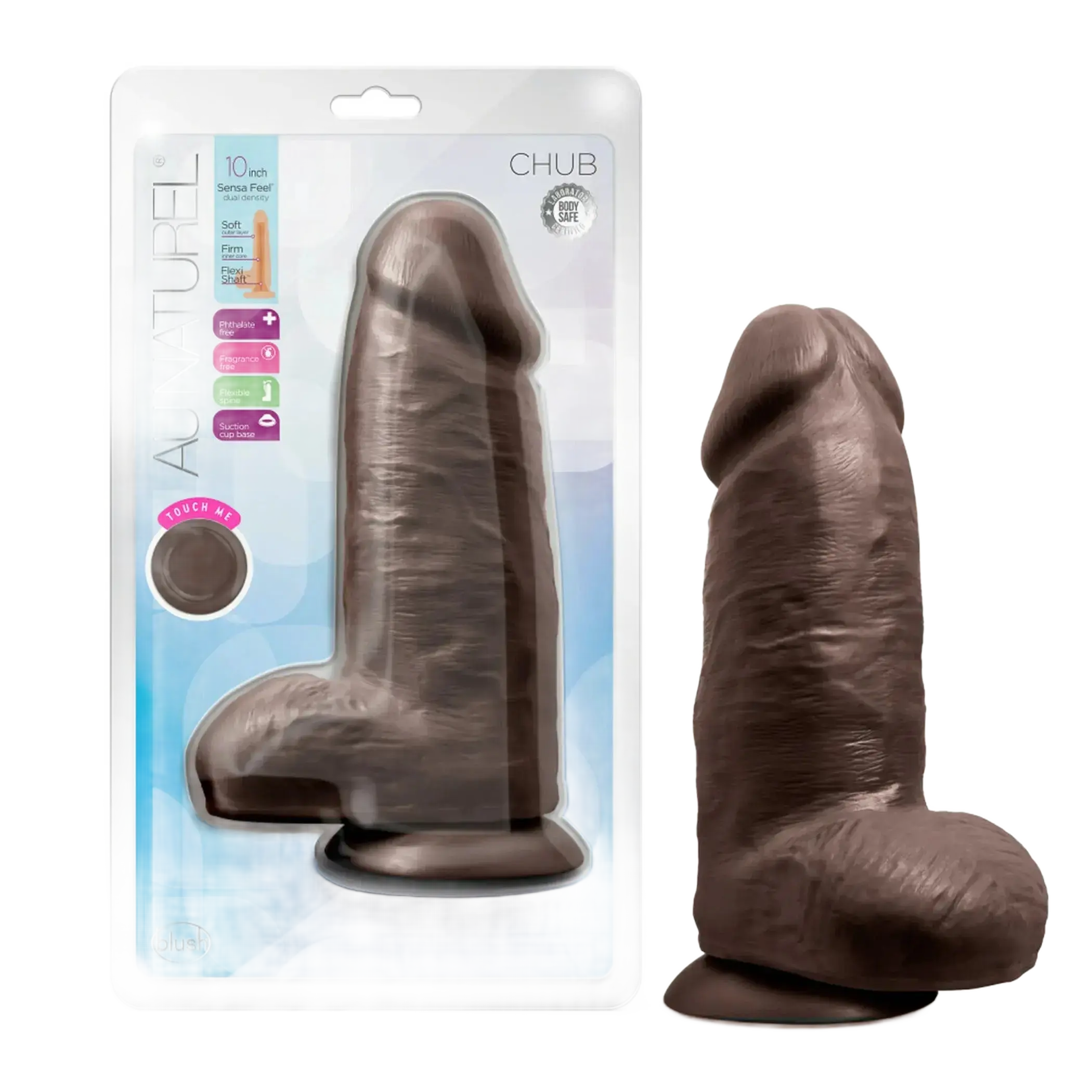 AU NATUREL CHUB 10IN DILDO CHOCOLATE Blush Novelties