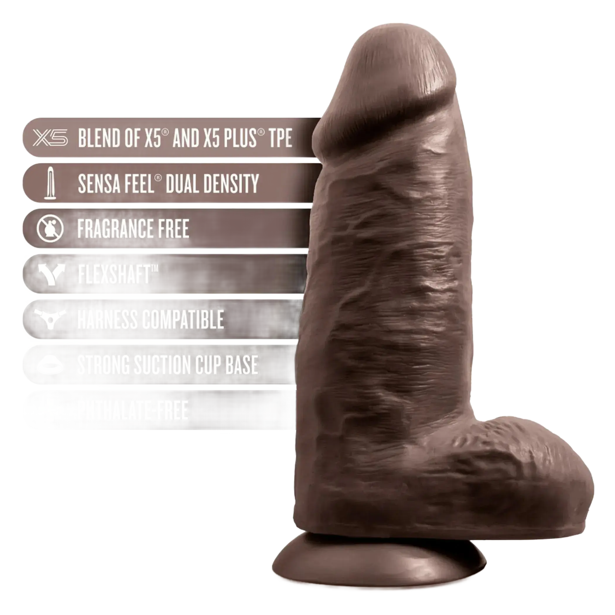 AU NATUREL CHUB 10IN DILDO CHOCOLATE Blush Novelties
