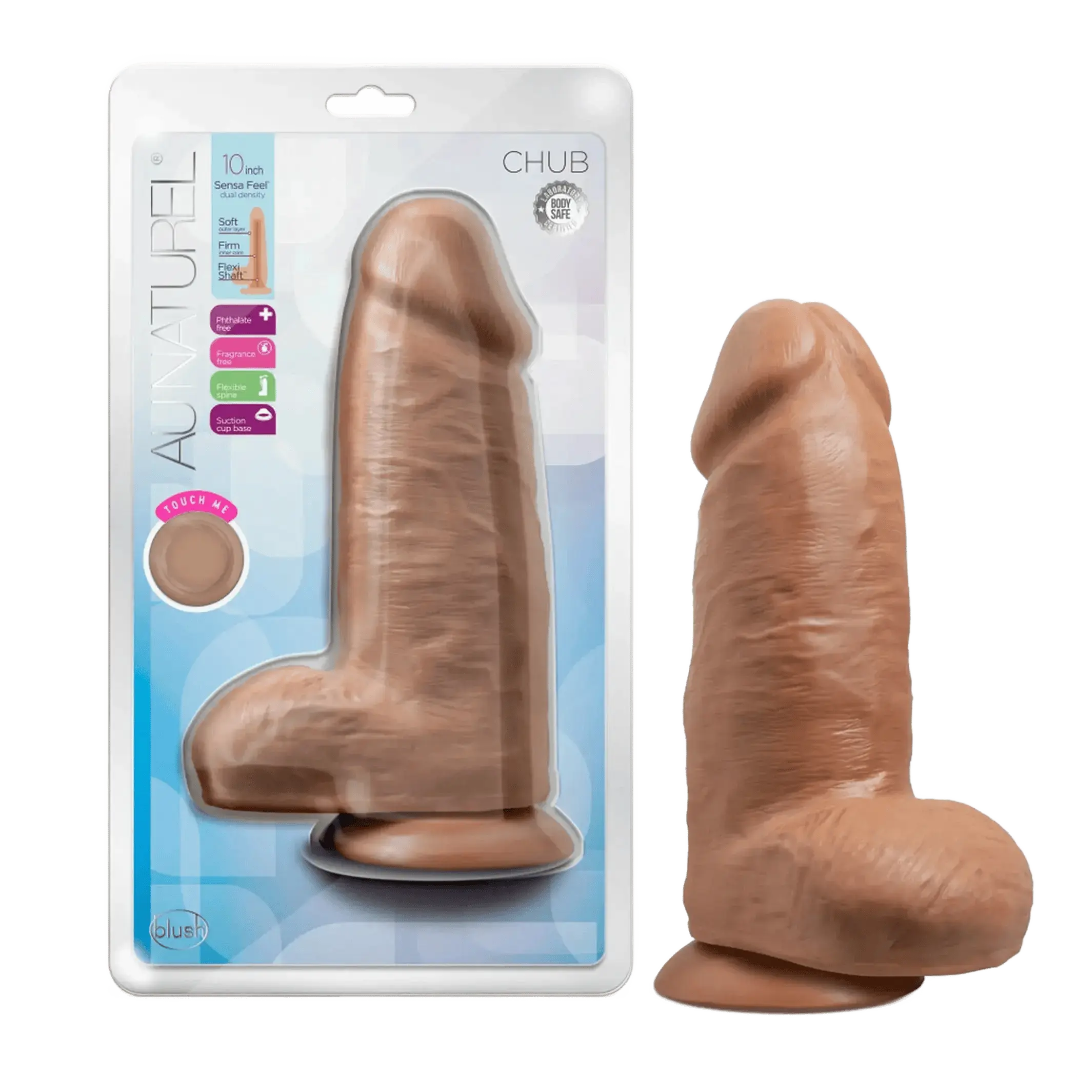 AU NATUREL CHUB 10IN DILDO MOCHA Blush Novelties