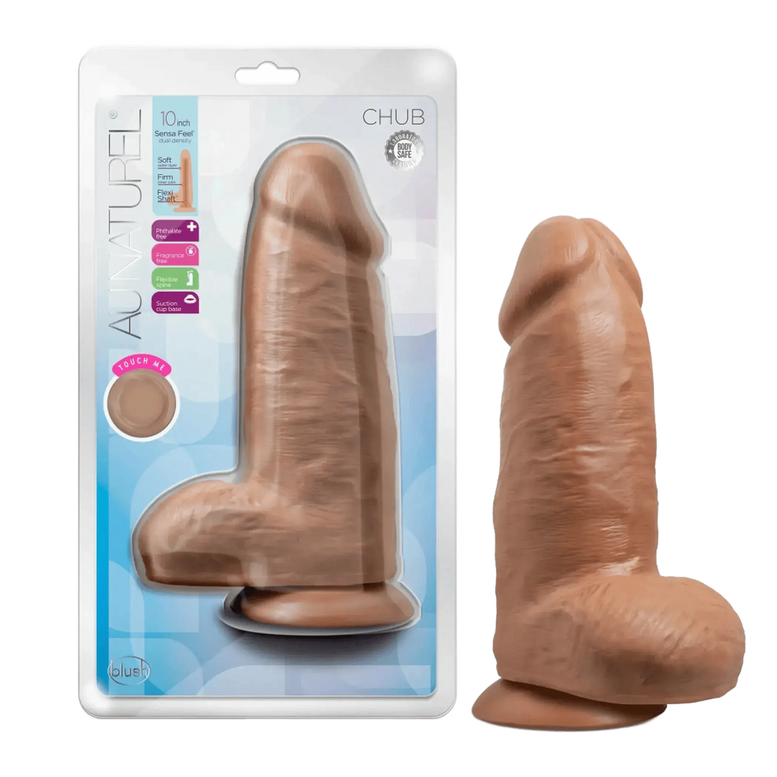 AU NATUREL CHUB 10IN DILDO MOCHA Blush Novelties