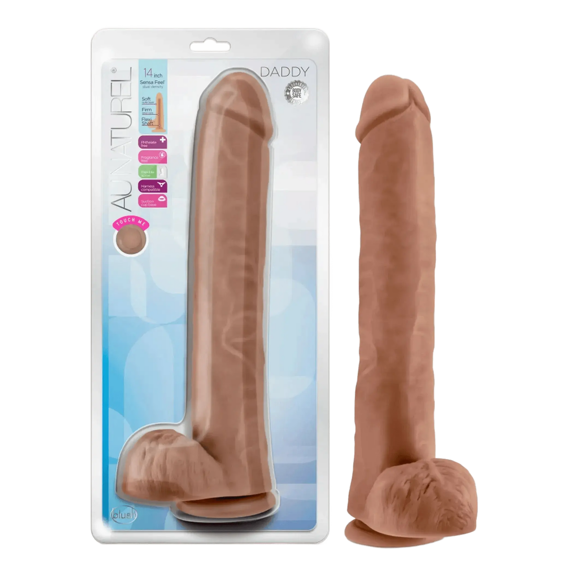 AU NATUREL DADDY 14IN DILDO MOCHA Blush Novelties