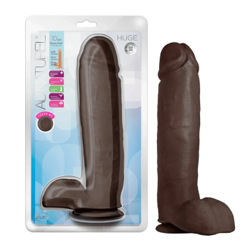AU NATUREL HUGE 10IN DILDO CHOCOLATE Blush Novelties