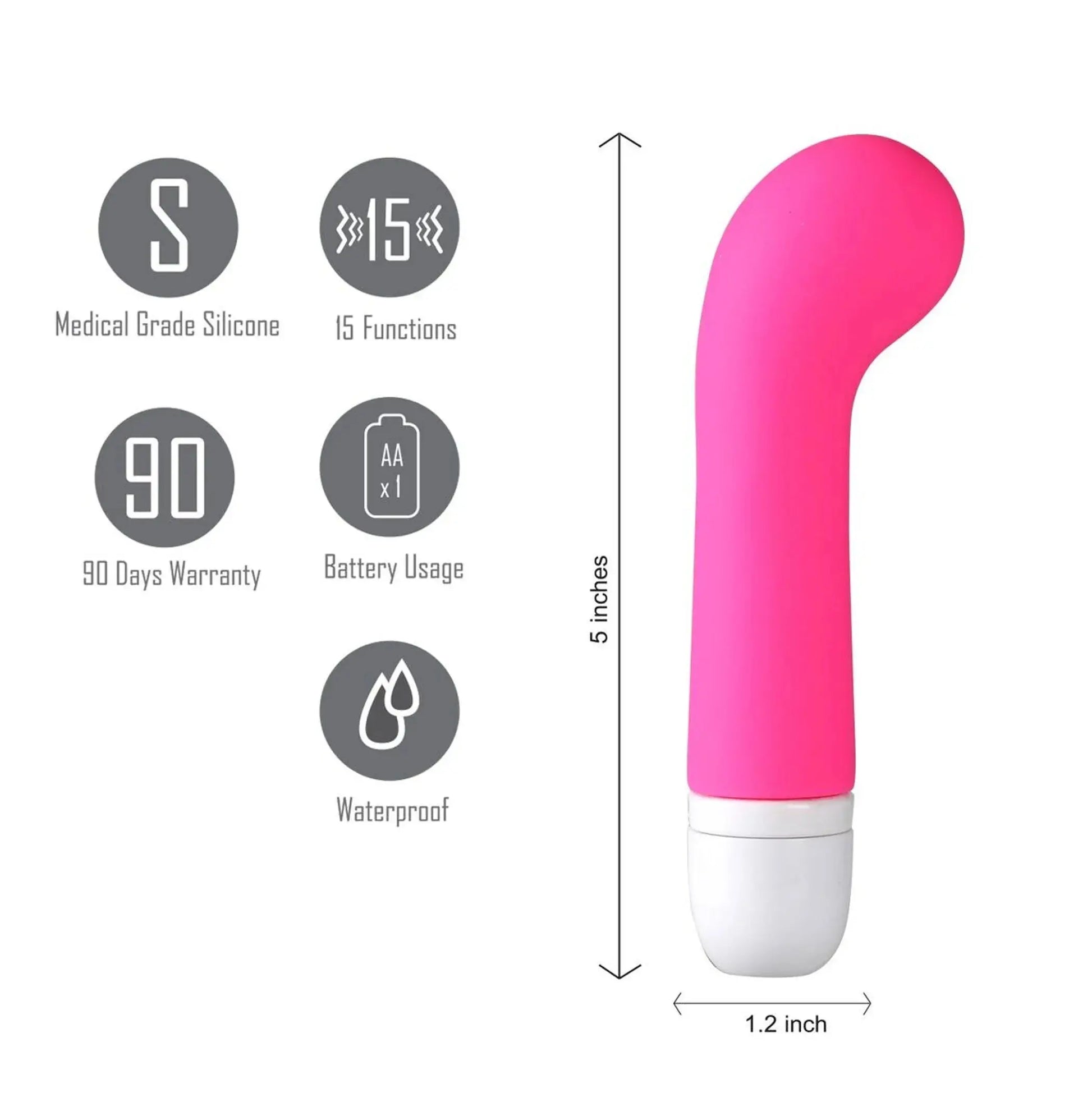 Ava Silicone G-Spot Vibe Neon Pink Maia Toys