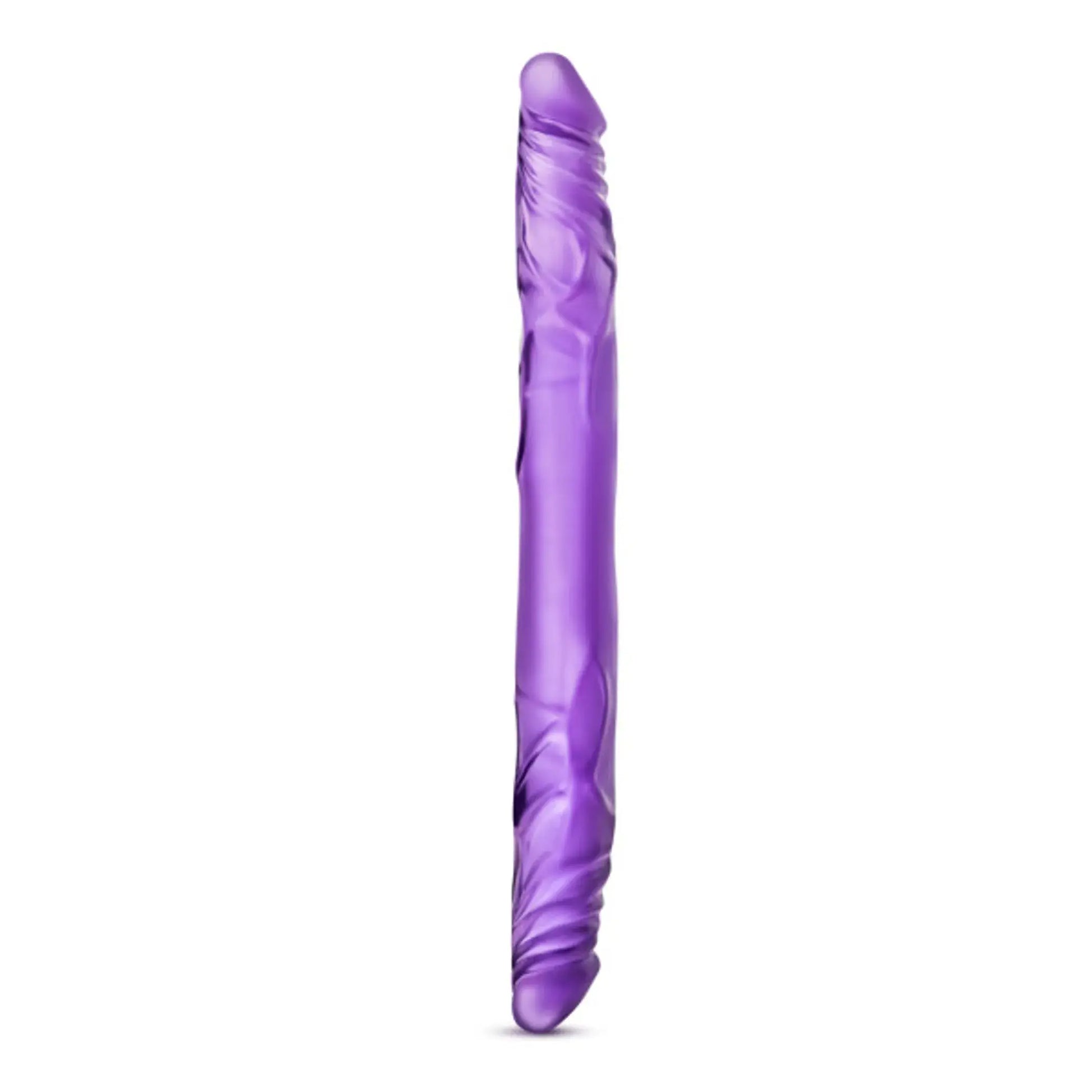 B YOURS 14 DOUBLE DILDO PURPLE " Blush Novelties