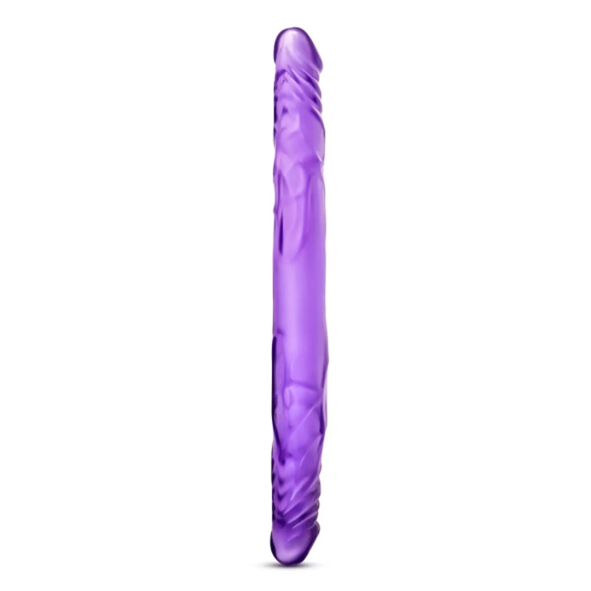 B YOURS 14 DOUBLE DILDO PURPLE " Blush Novelties