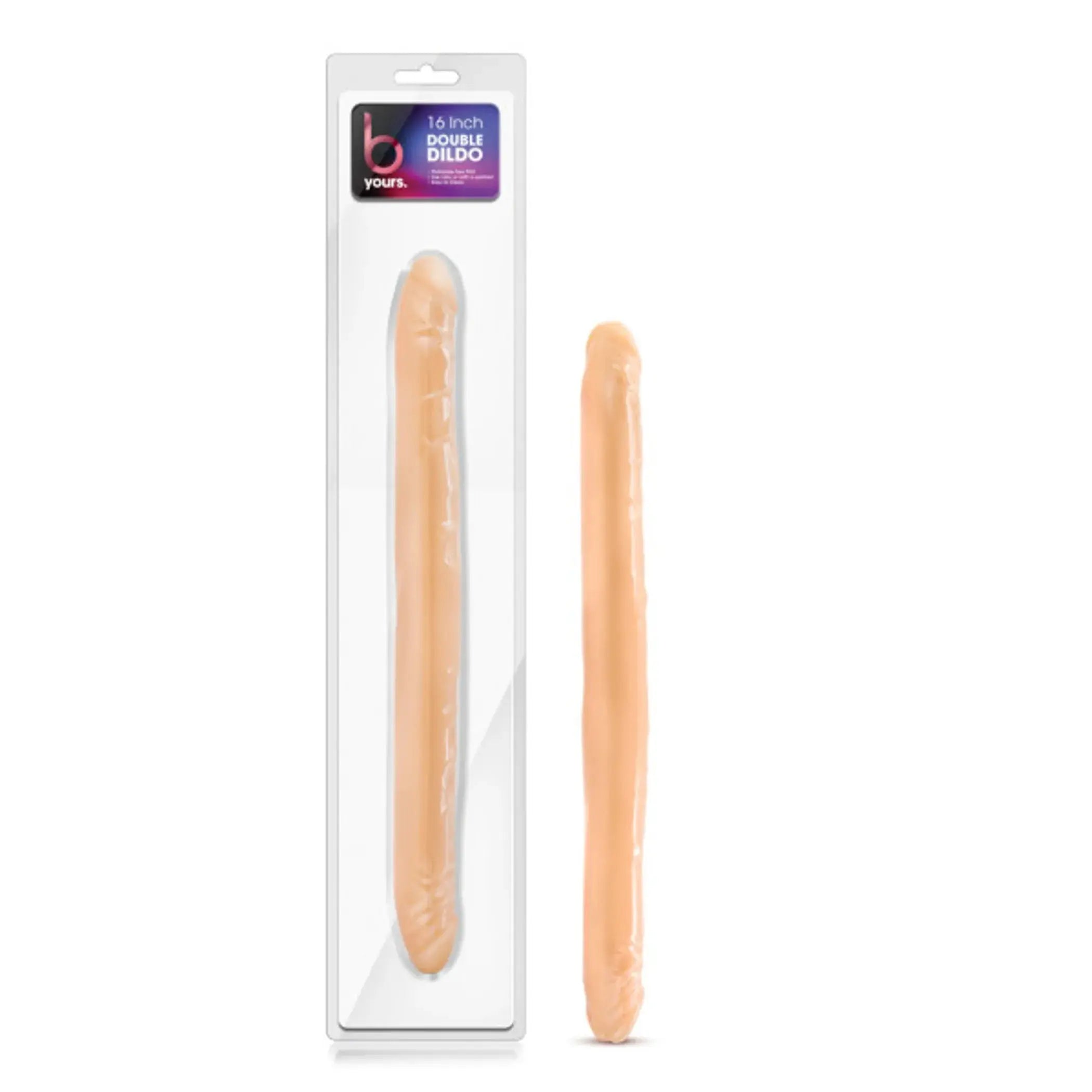 B YOURS 16 DOUBLE DILDO BEIGE " Blush Novelties