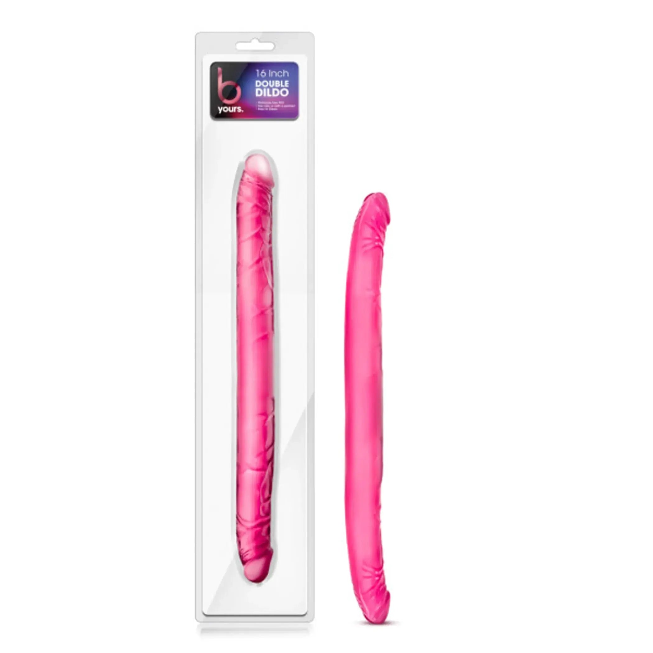 B YOURS 16 DOUBLE DILDO PINK " Blush Novelties