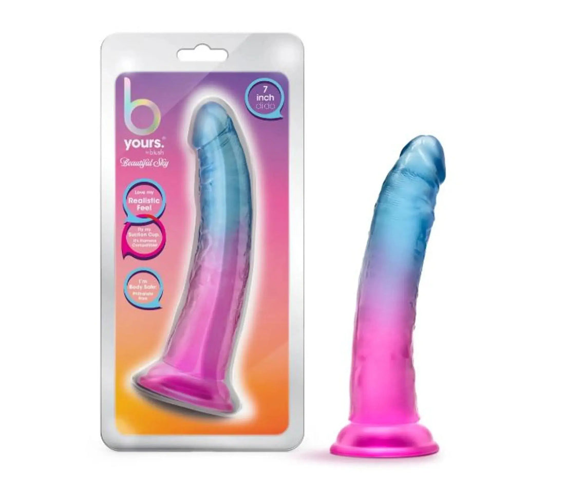 B YOURS BEAUTIFUL SKY 7 DILDO SUNSET " Blush Novelties