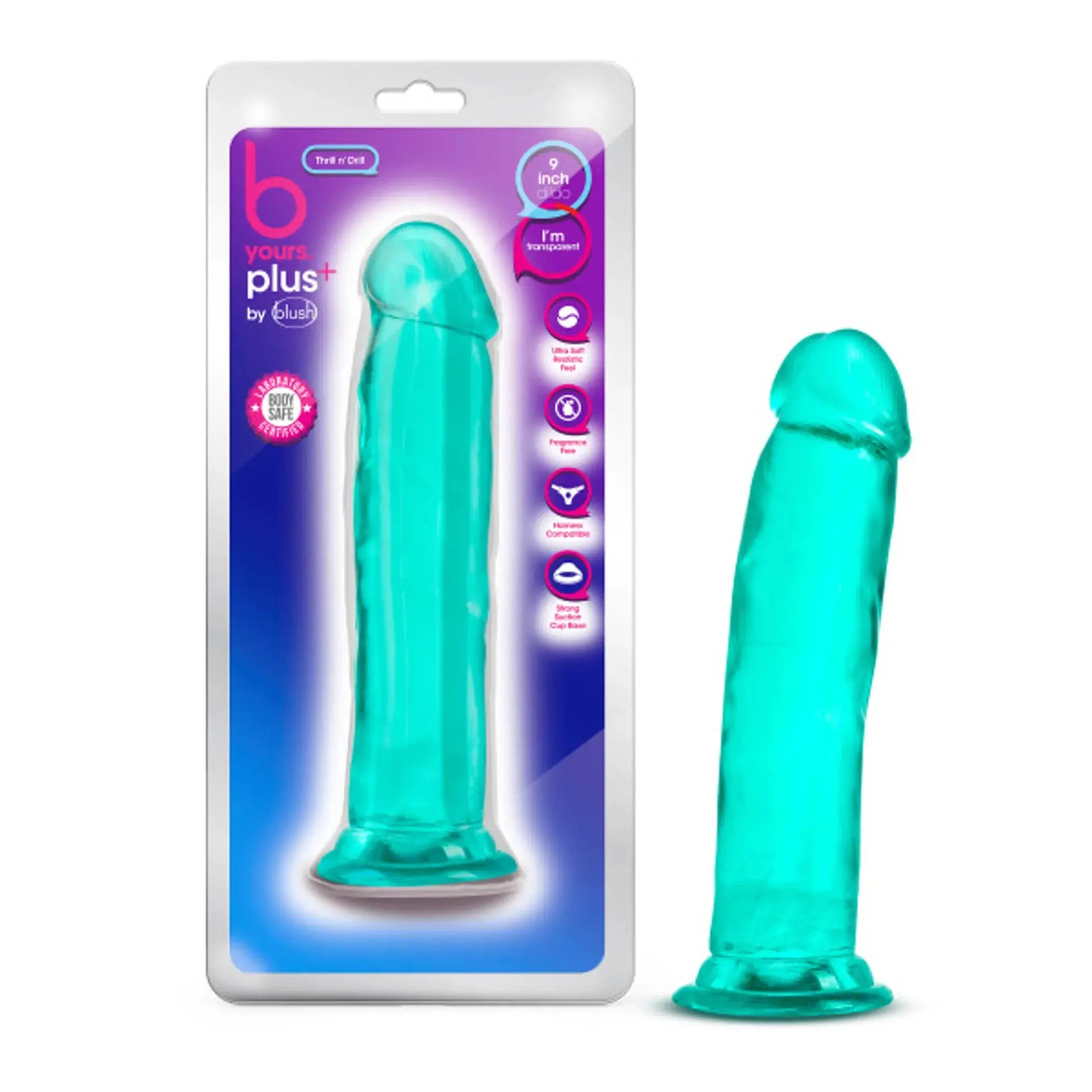 B YOURS PLUS THRILL N DRILL TEAL Blush Novelties