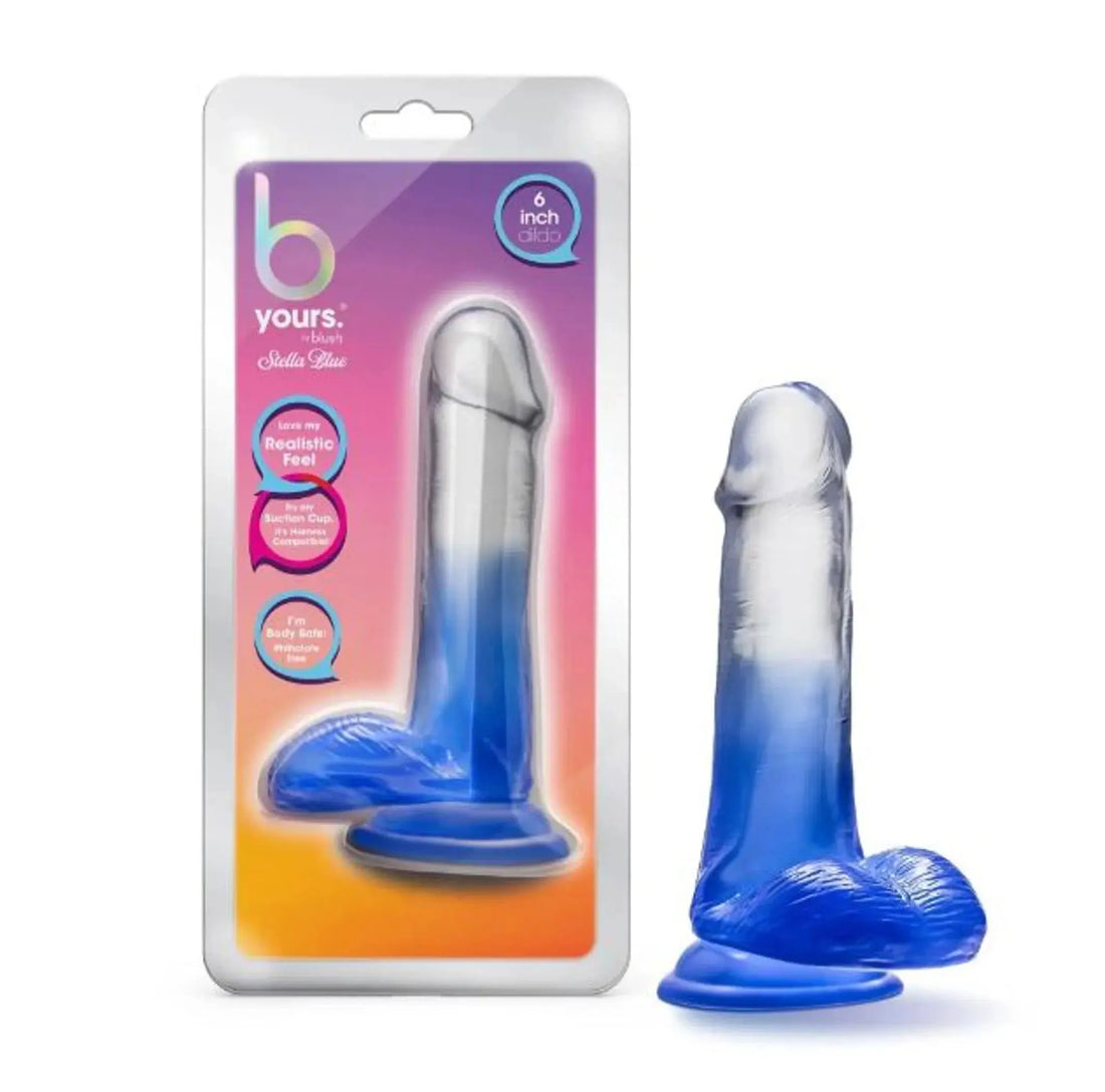 B YOURS STELLA BLUE 6 DILDO BLUE " Blush Novelties