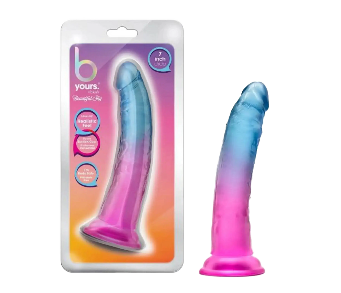 B YOURS BEAUTIFUL SKY 7 DILDO SUNSET " Blush Novelties