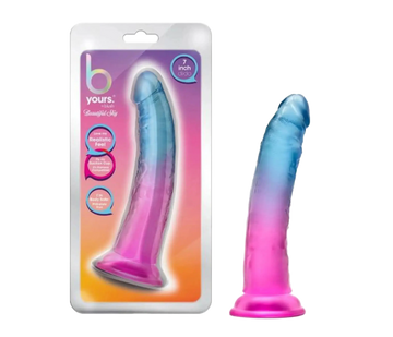 B YOURS BEAUTIFUL SKY 7 DILDO SUNSET " Blush Novelties