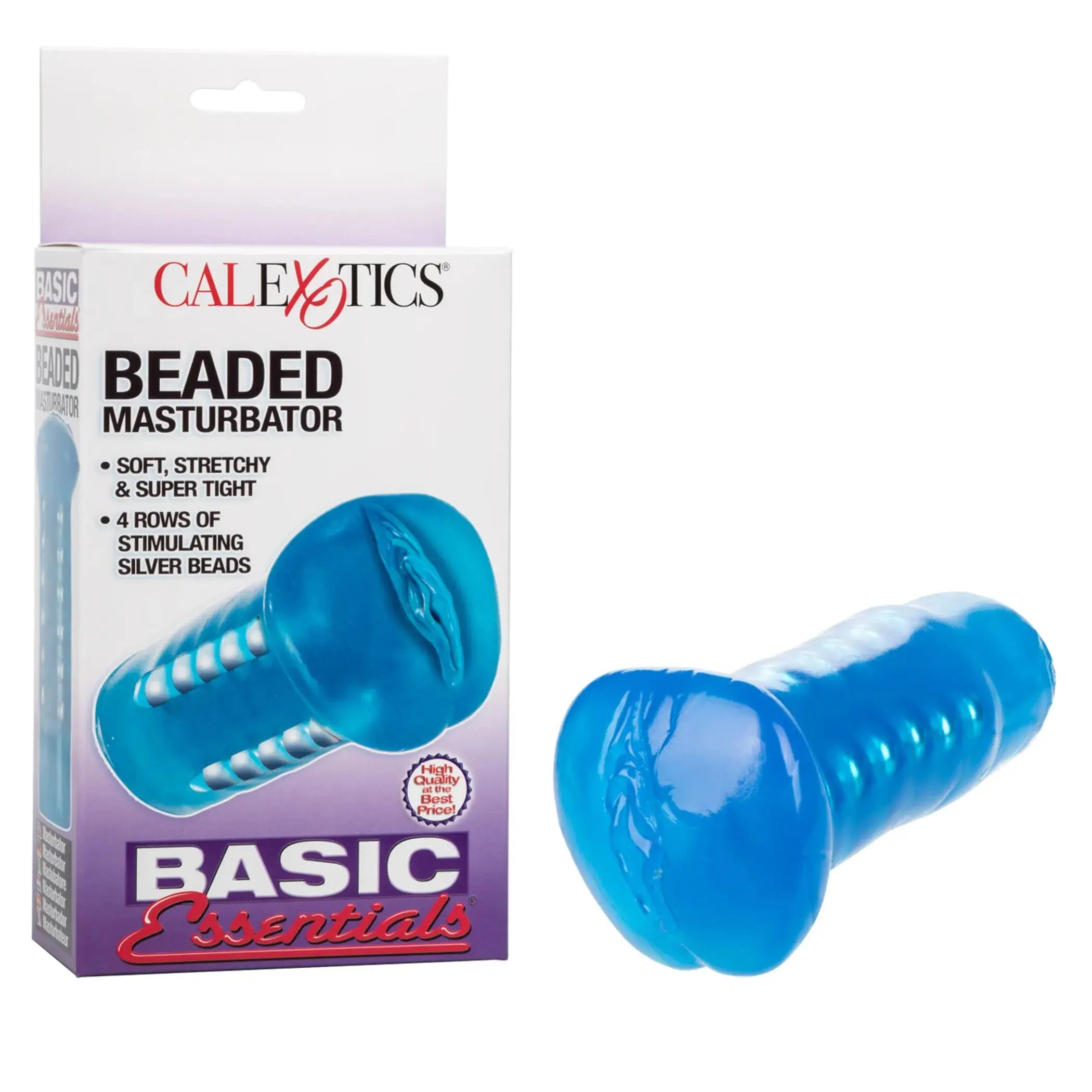 BASIC ESSENTIALS BEADED MASTURBATOR California Exotic Novelties