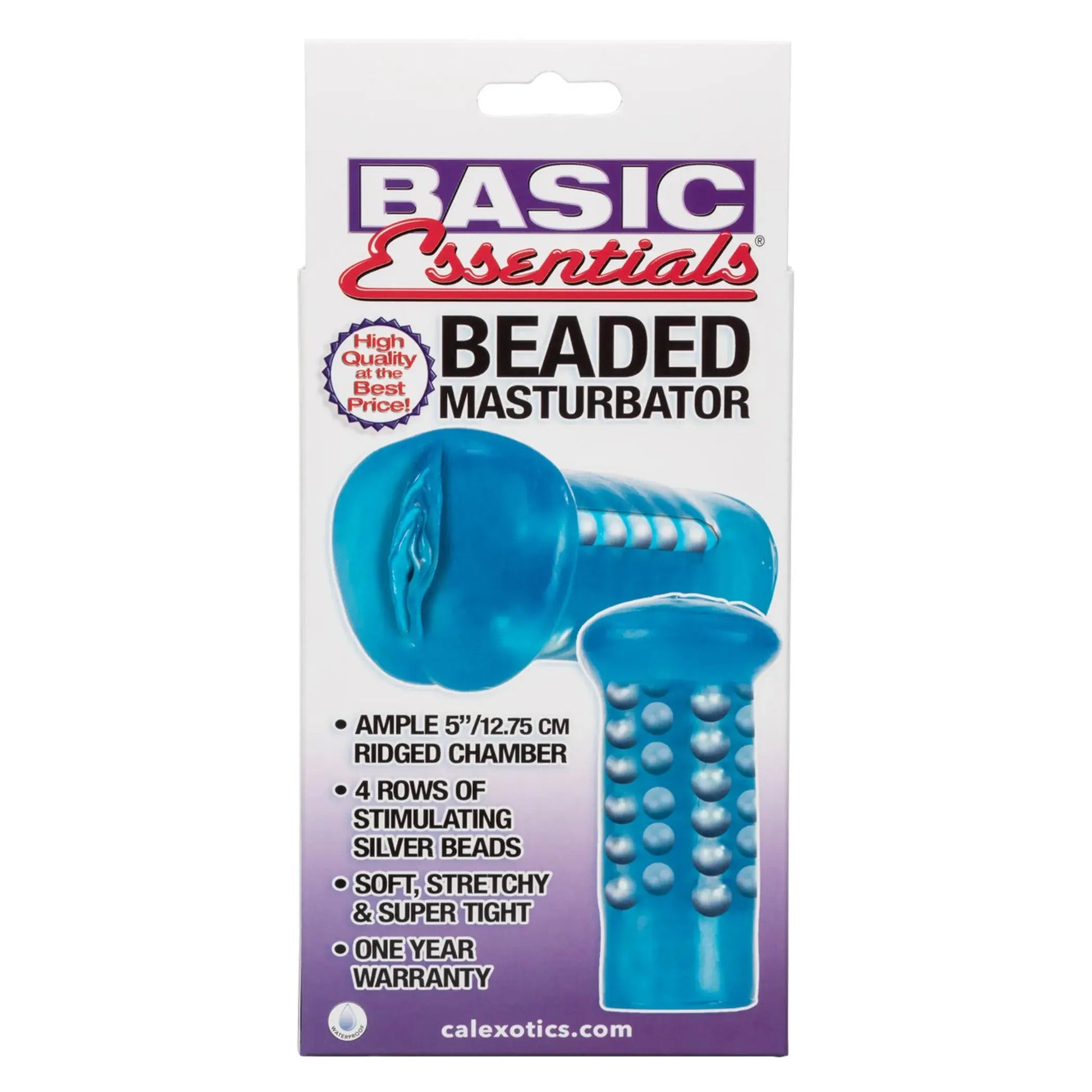 BASIC ESSENTIALS BEADED MASTURBATOR California Exotic Novelties