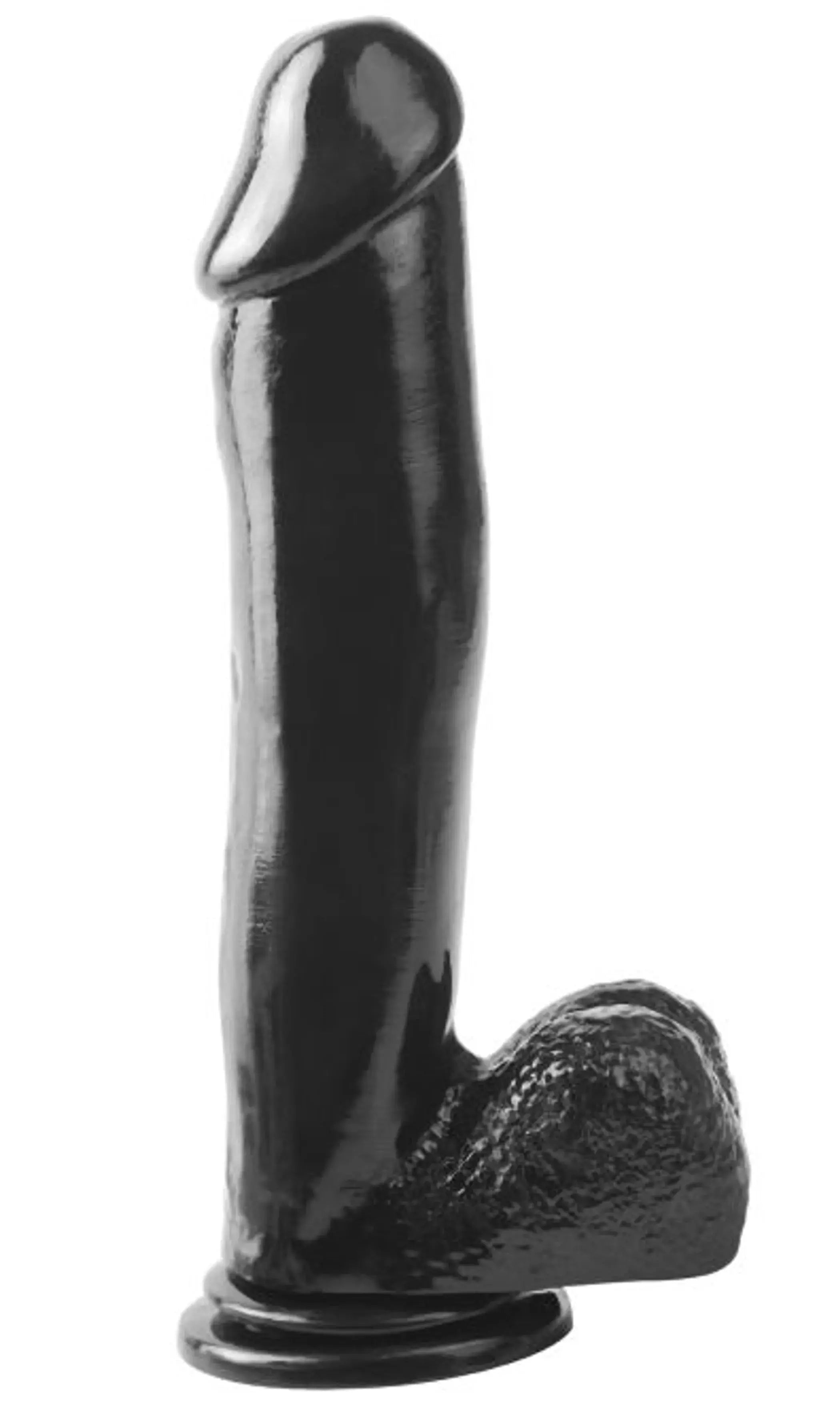 BASIX RUBBER WORKS 12IN DONG W/SUCTION BLACK Pipedream Products