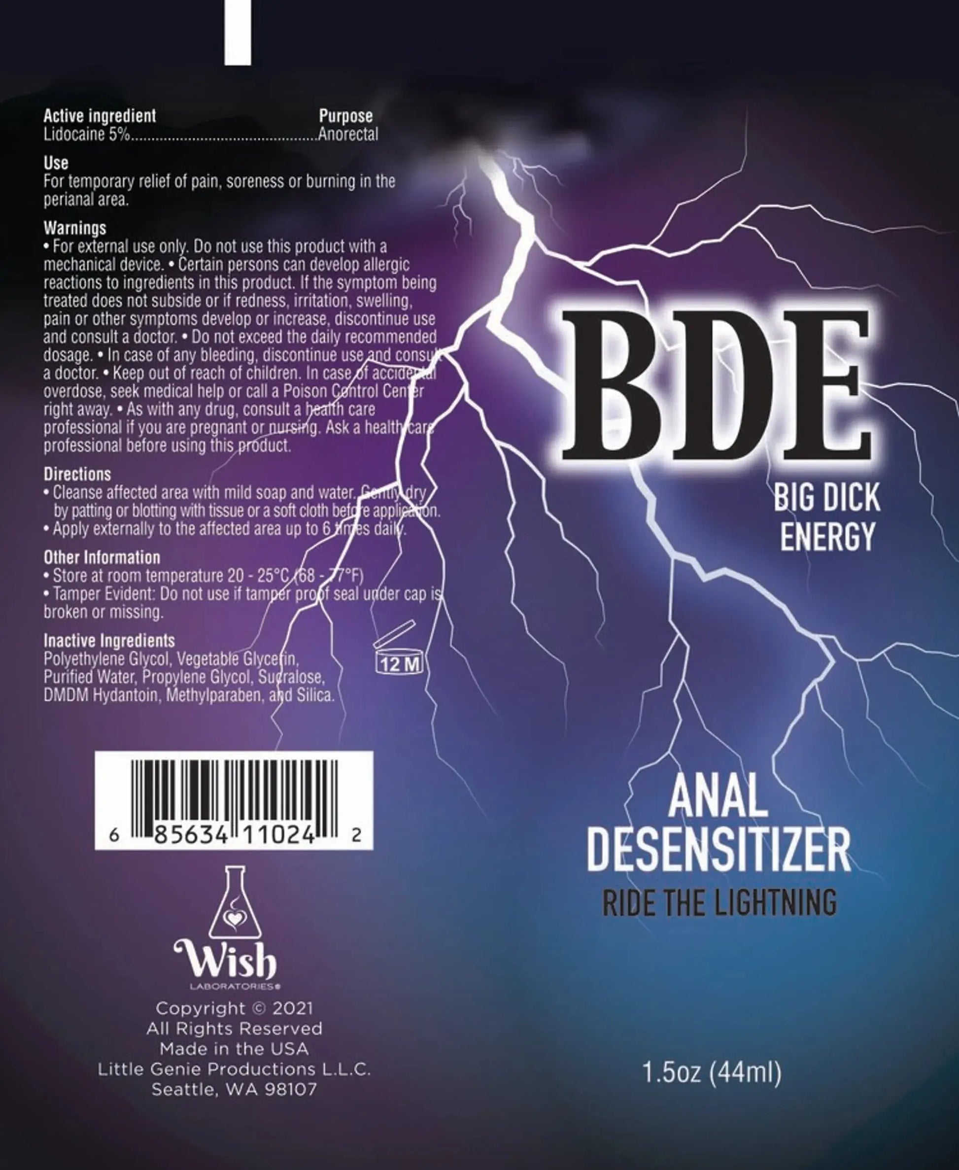 BDE Anal Desensitizer 1.5 oz Little Genie