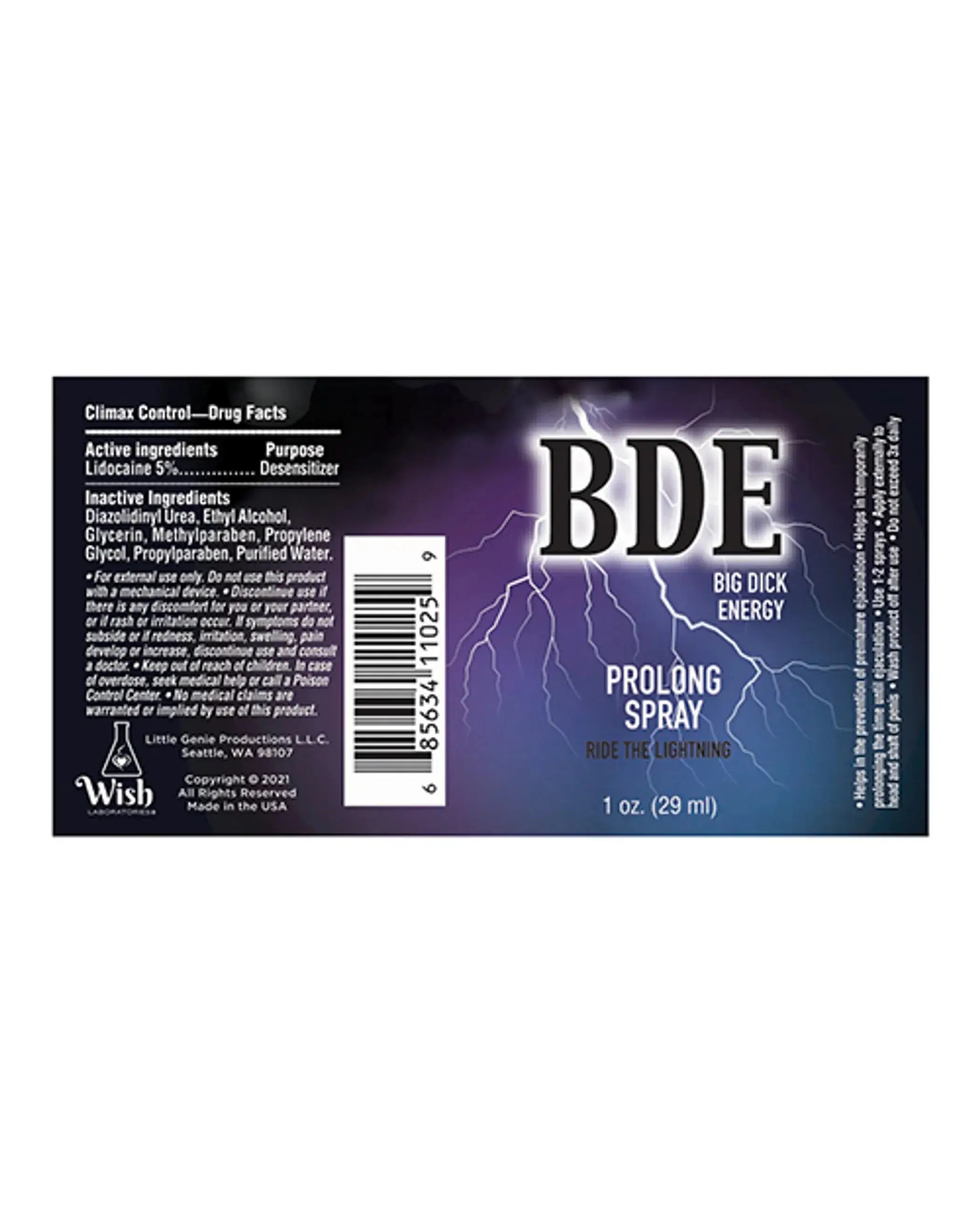 BDE Prolong Spray 1 oz Little Genie