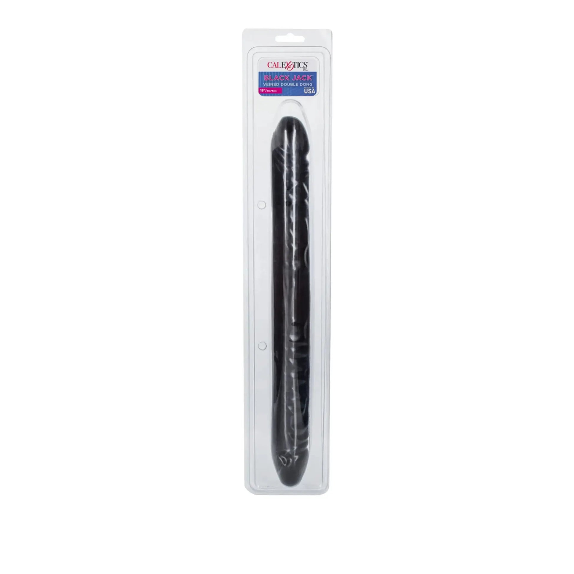 BLACK JACK 18IN VEINED DOUBLE DONG California Exotic Novelties