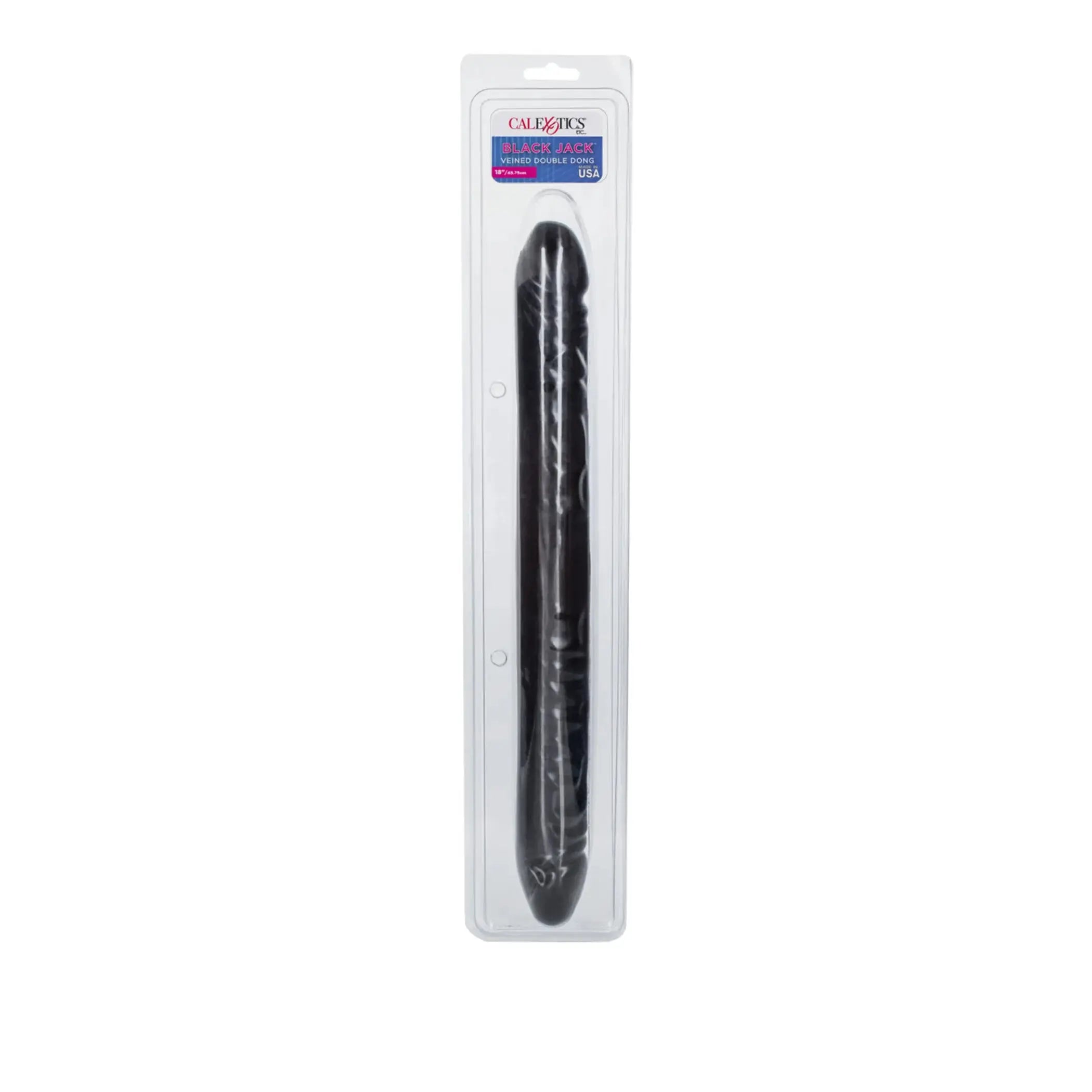 BLACK JACK 18IN VEINED DOUBLE DONG California Exotic Novelties