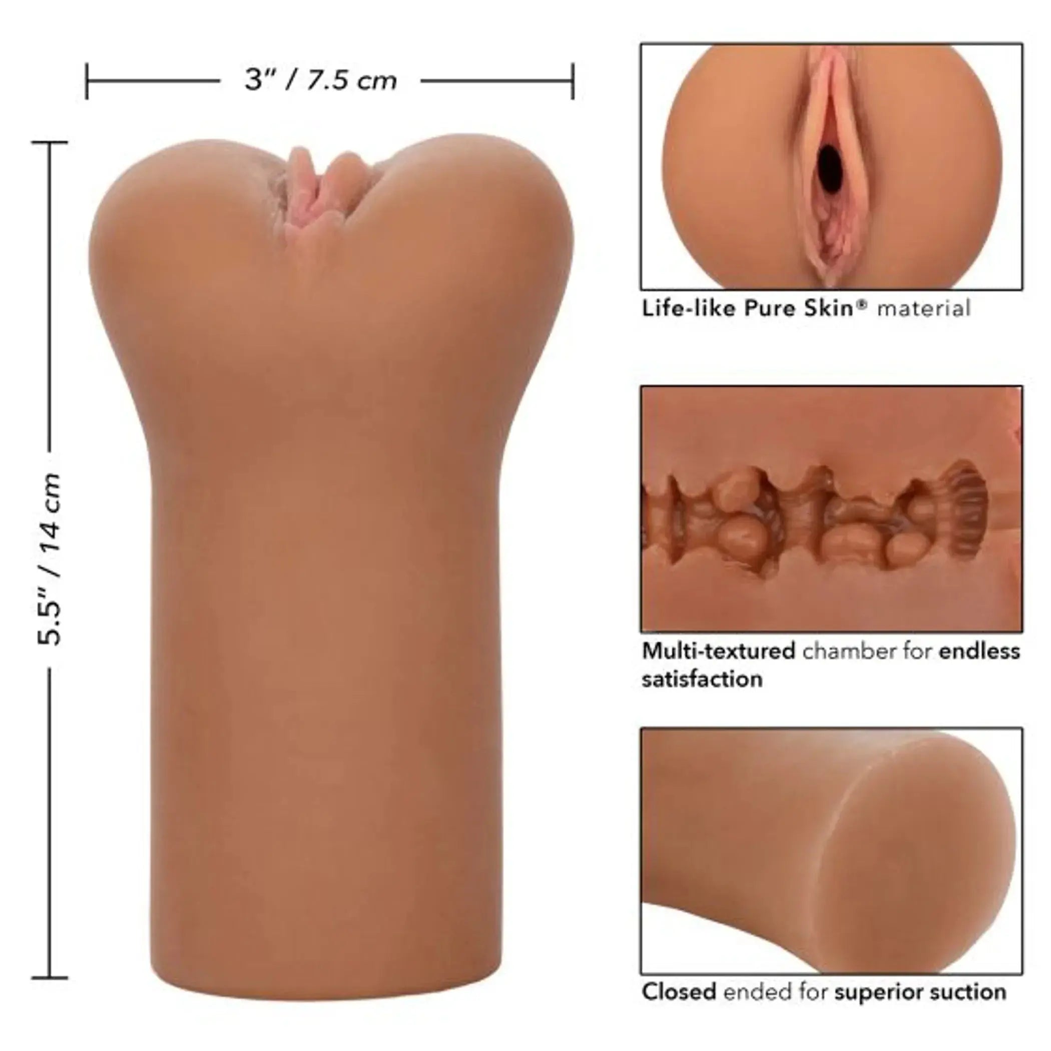 BOUNDLESS VULVA- BROWN California Exotic Novelties