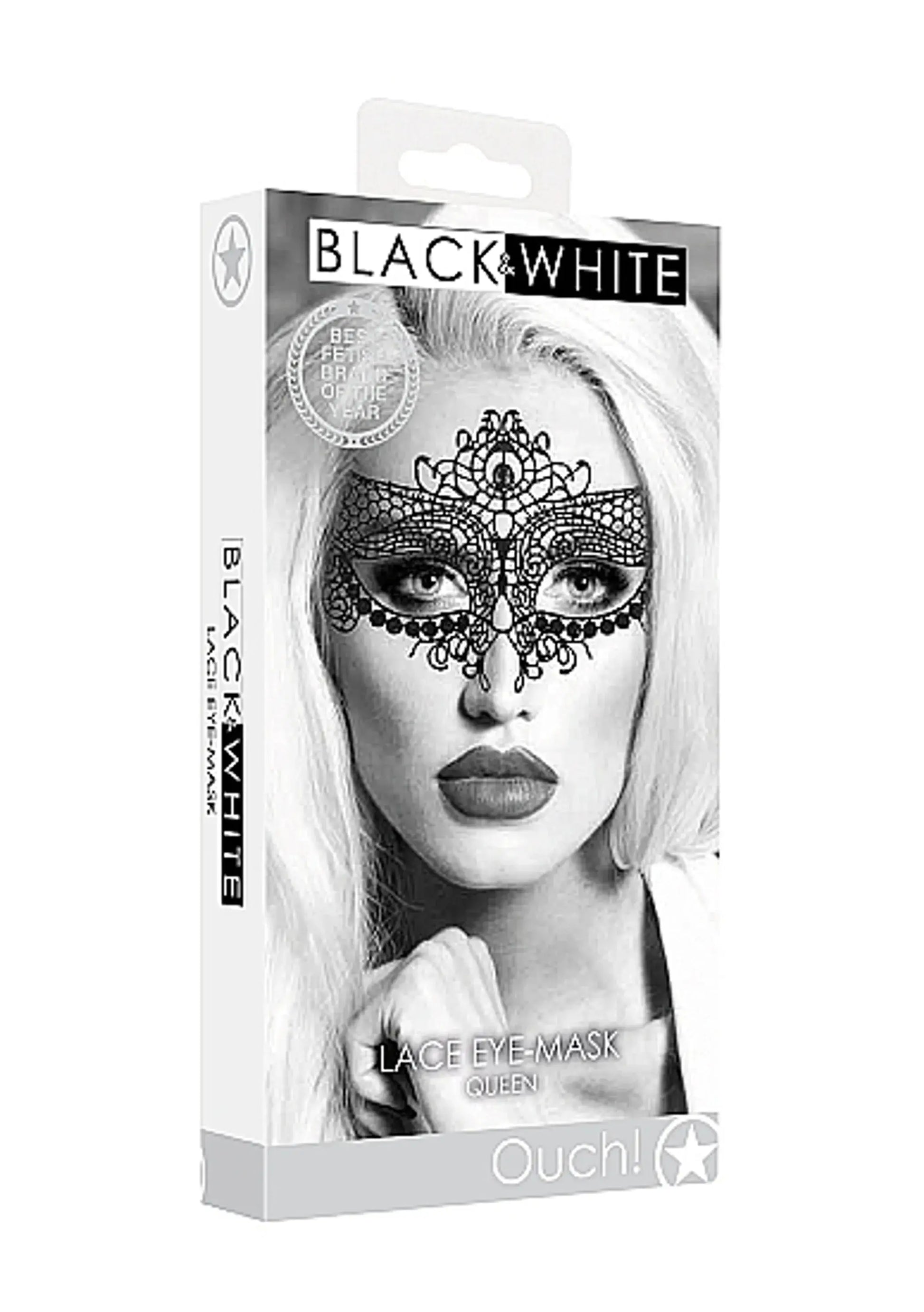 B&W Lace Eye Mask Queen SHOTS AMERICA