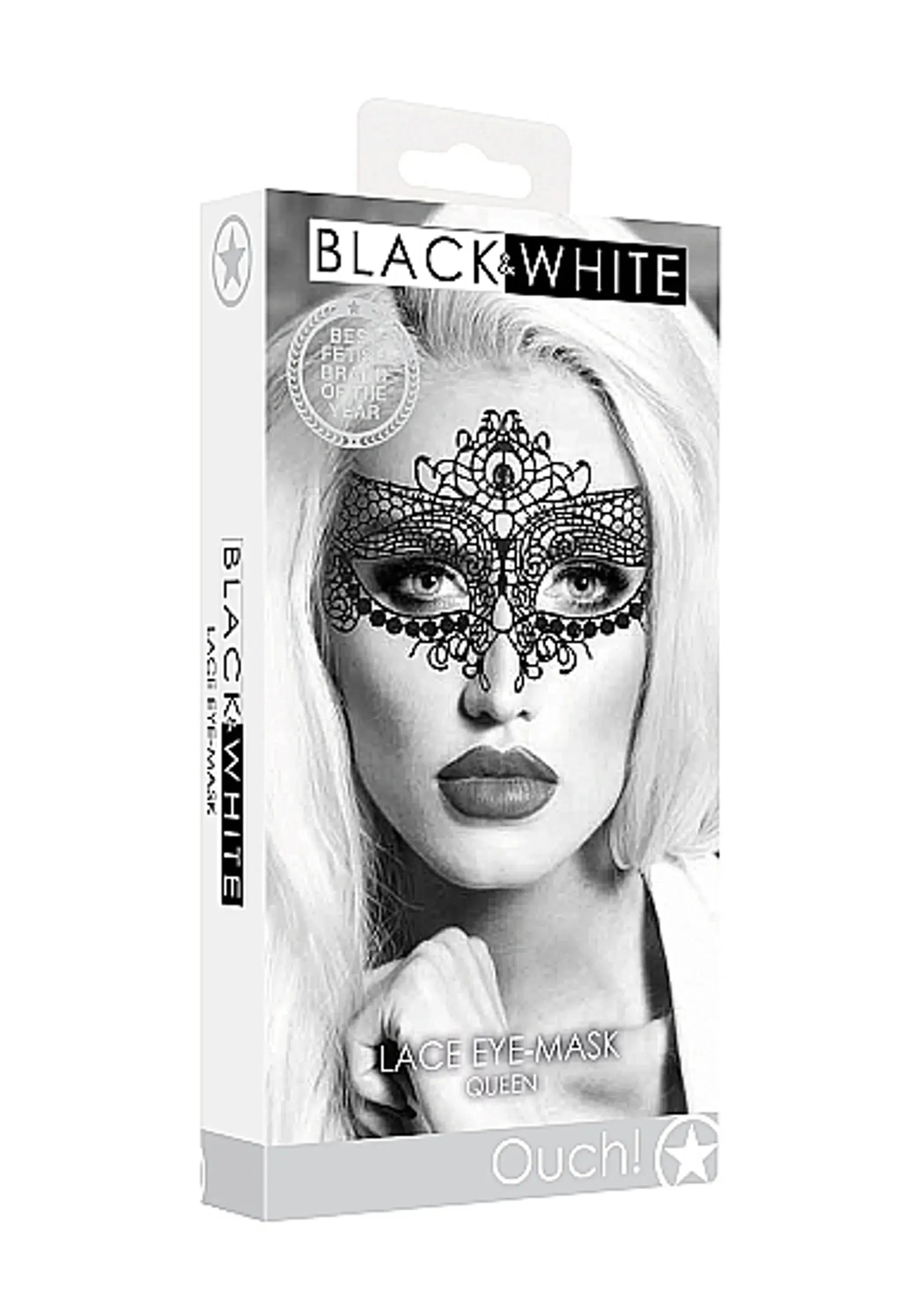 B&W Lace Eye Mask Queen SHOTS AMERICA