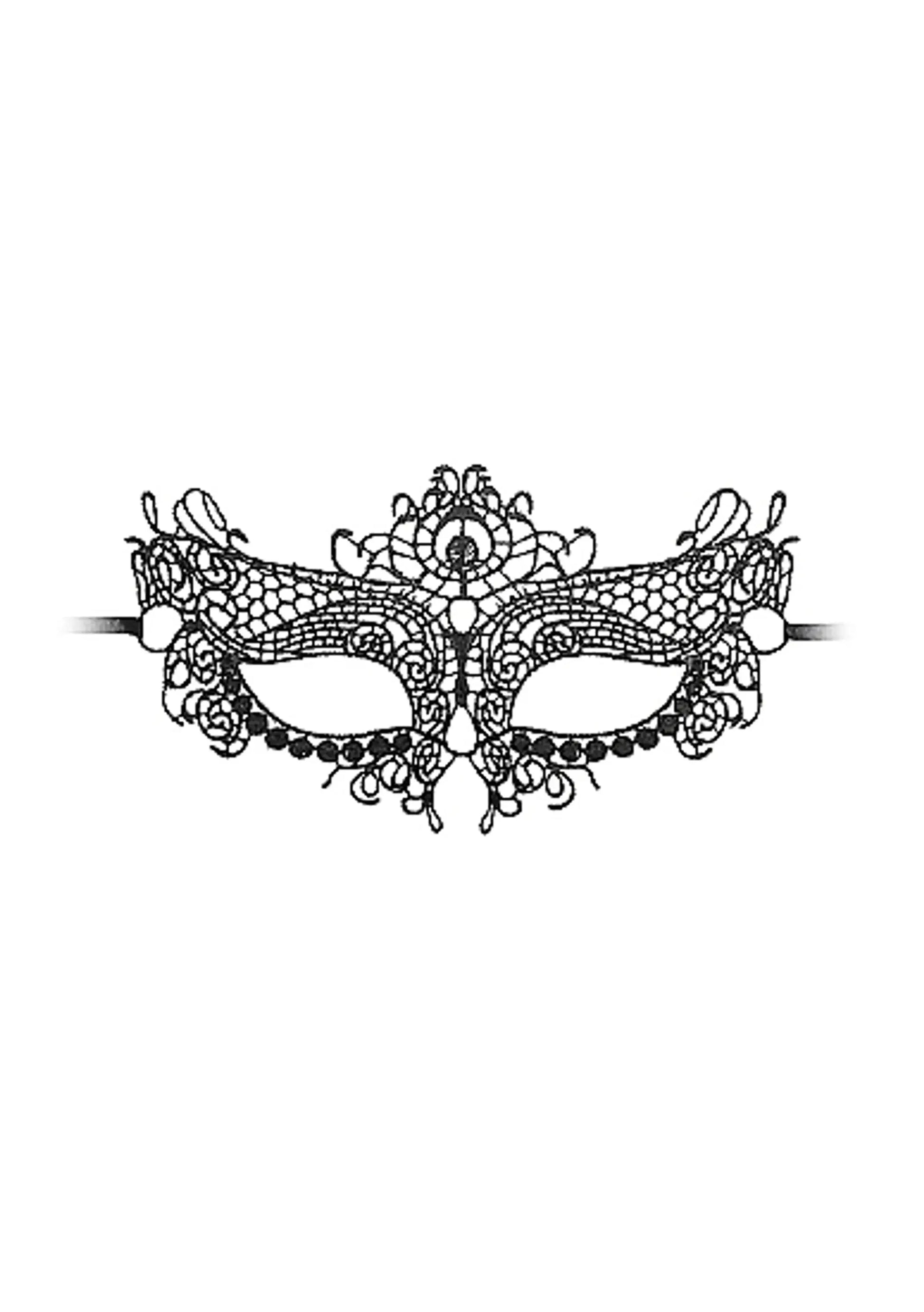 B&W Lace Eye Mask Queen SHOTS AMERICA