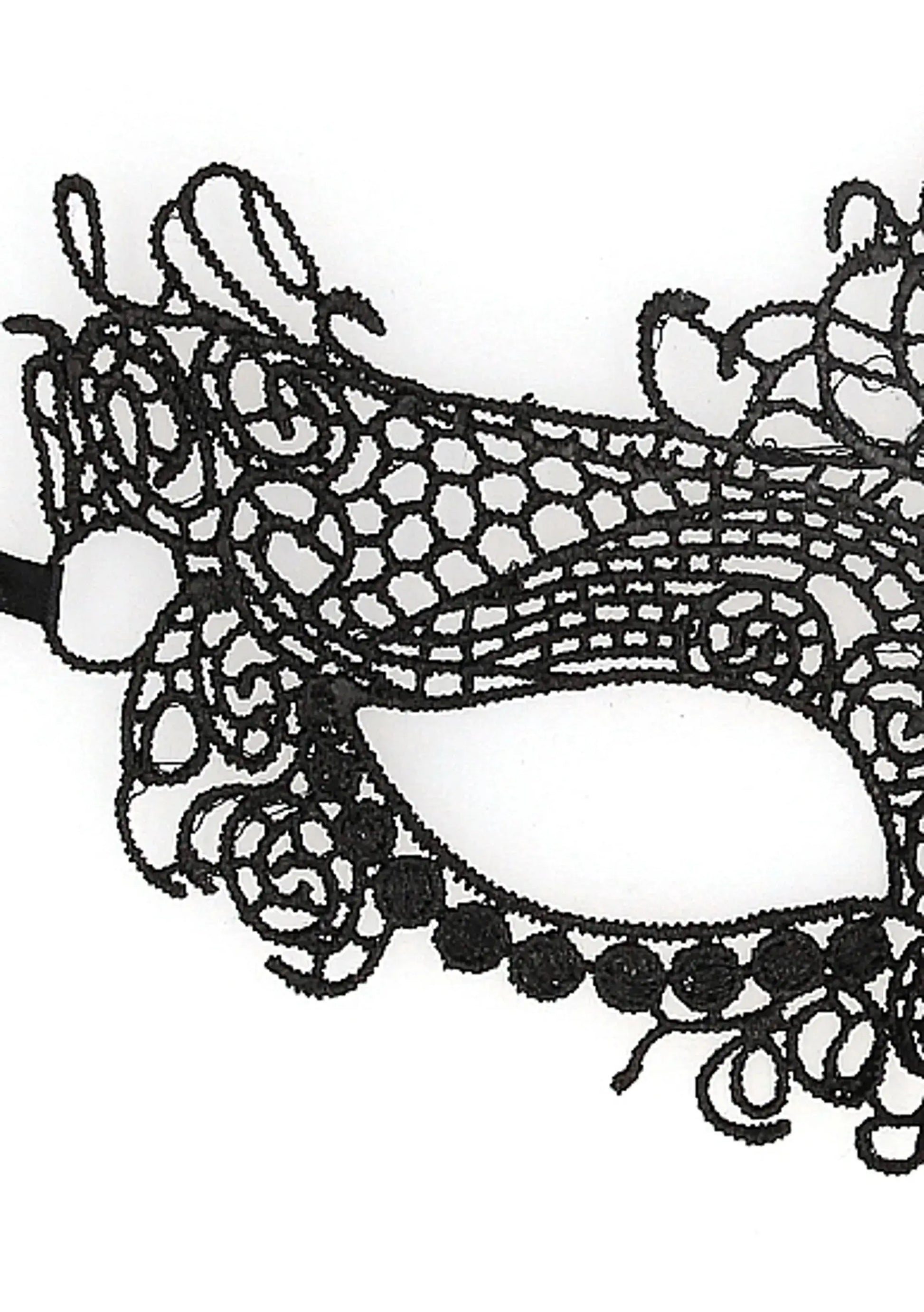 B&W Lace Eye Mask Queen SHOTS AMERICA