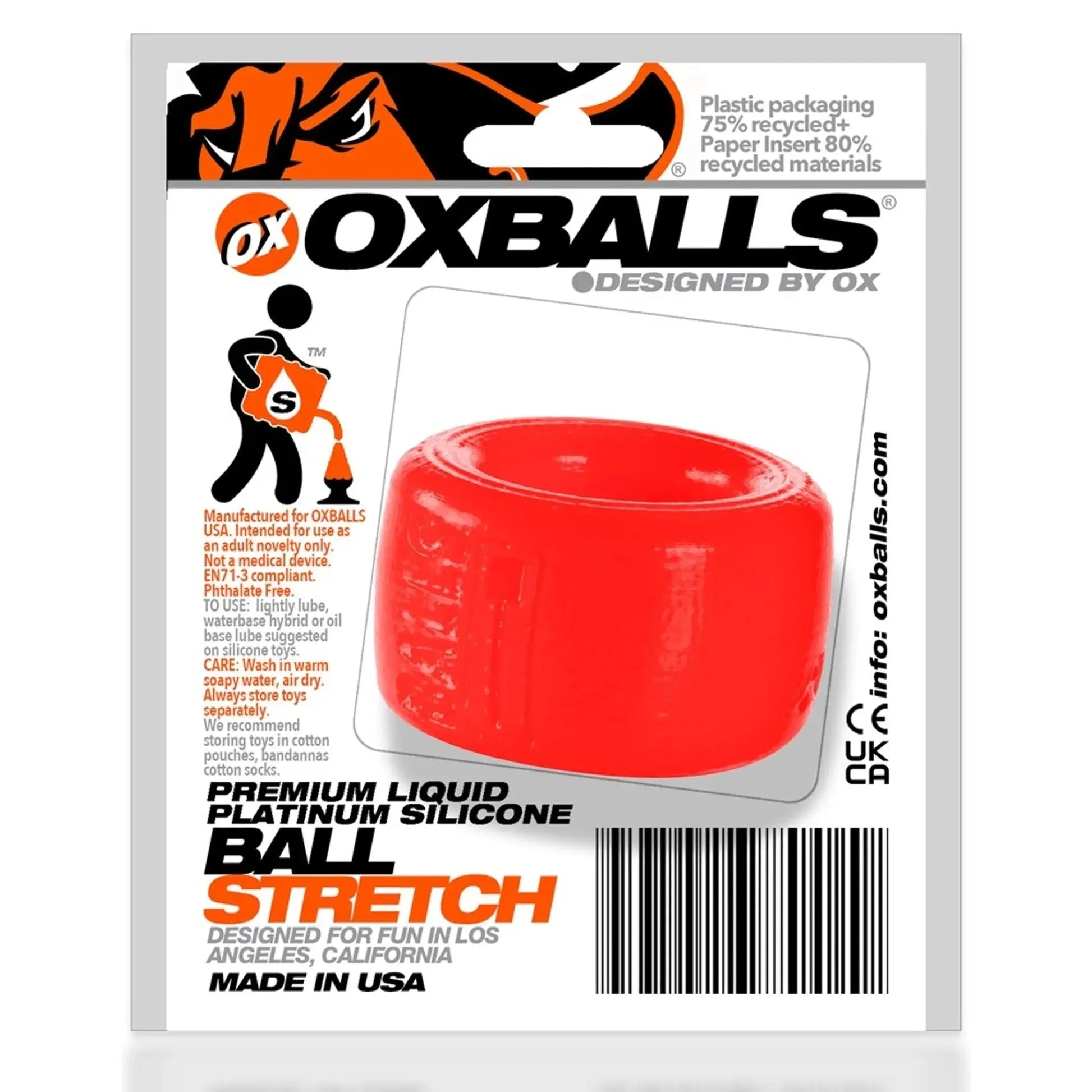 Balls-T Ball Stretcher Red Atomic Jock (Net) OXBALLS
