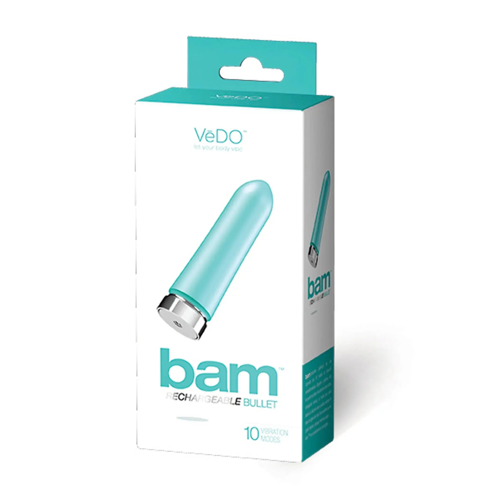 Bam Rechargeable Bullet - Tease Me Turquoise Vedo