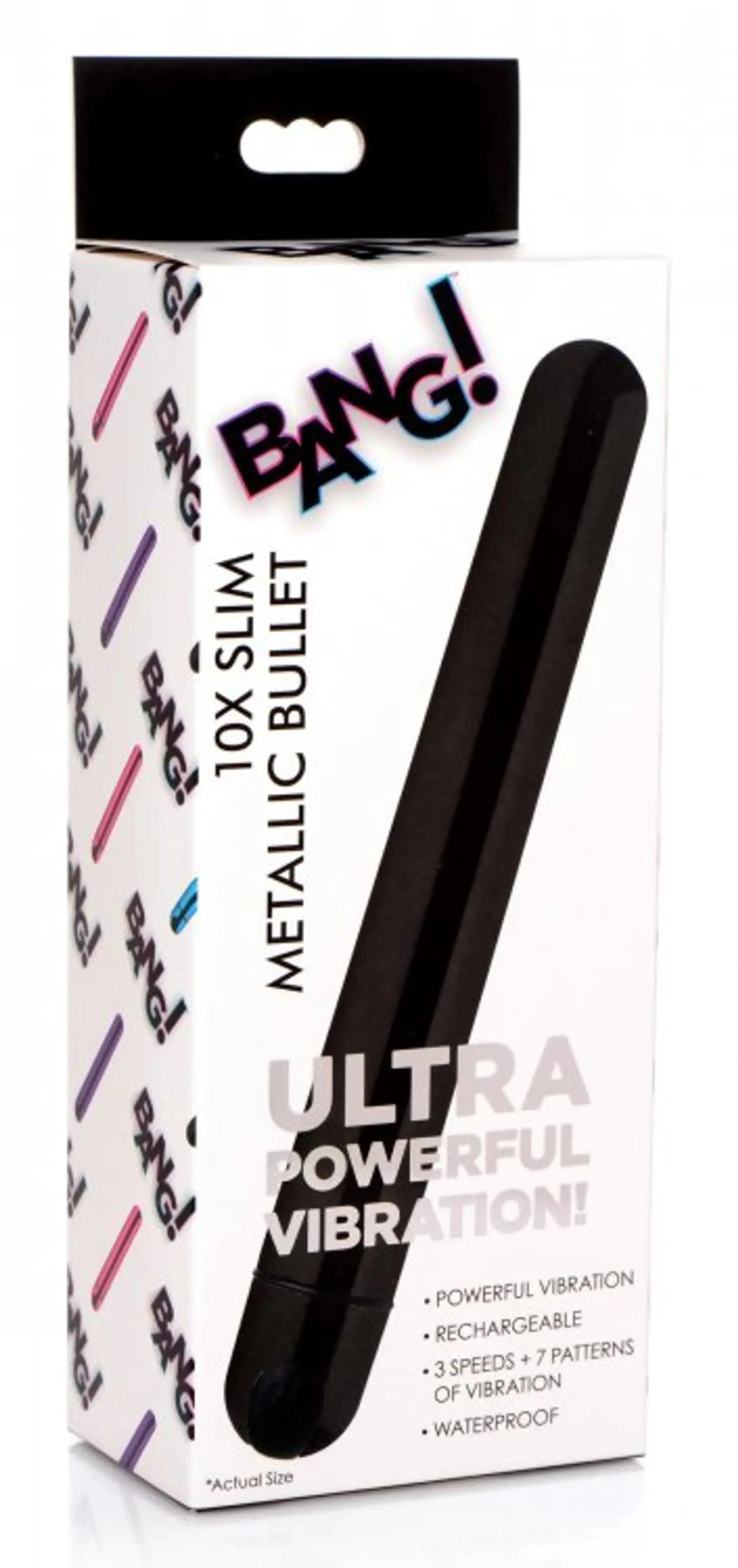 Bang! 10X Slim Metallic Bullet Black XR Brands