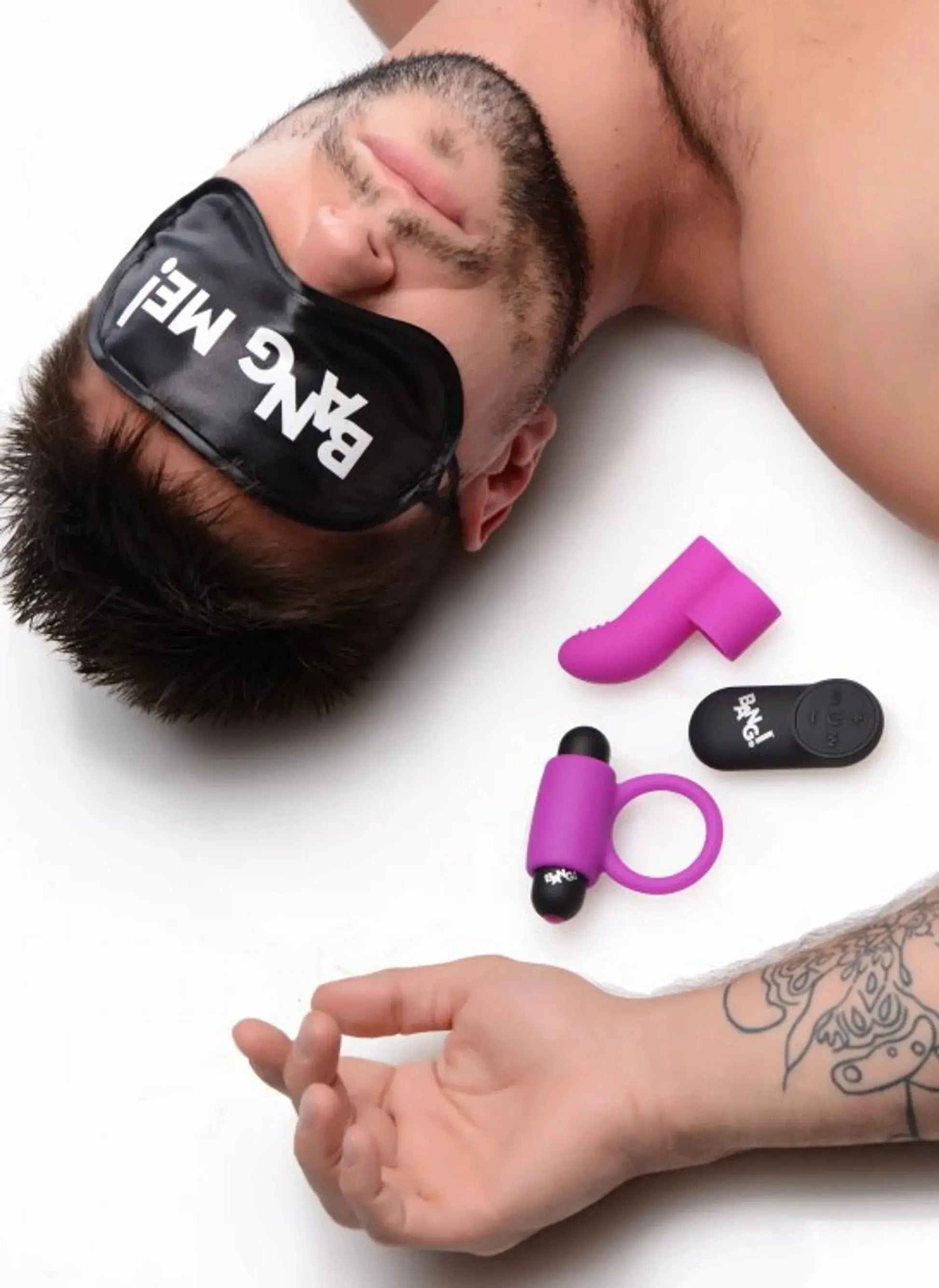 Bang! Couples Love Ring Finger Vibe Bullet & Blindfold Kit XR Brands
