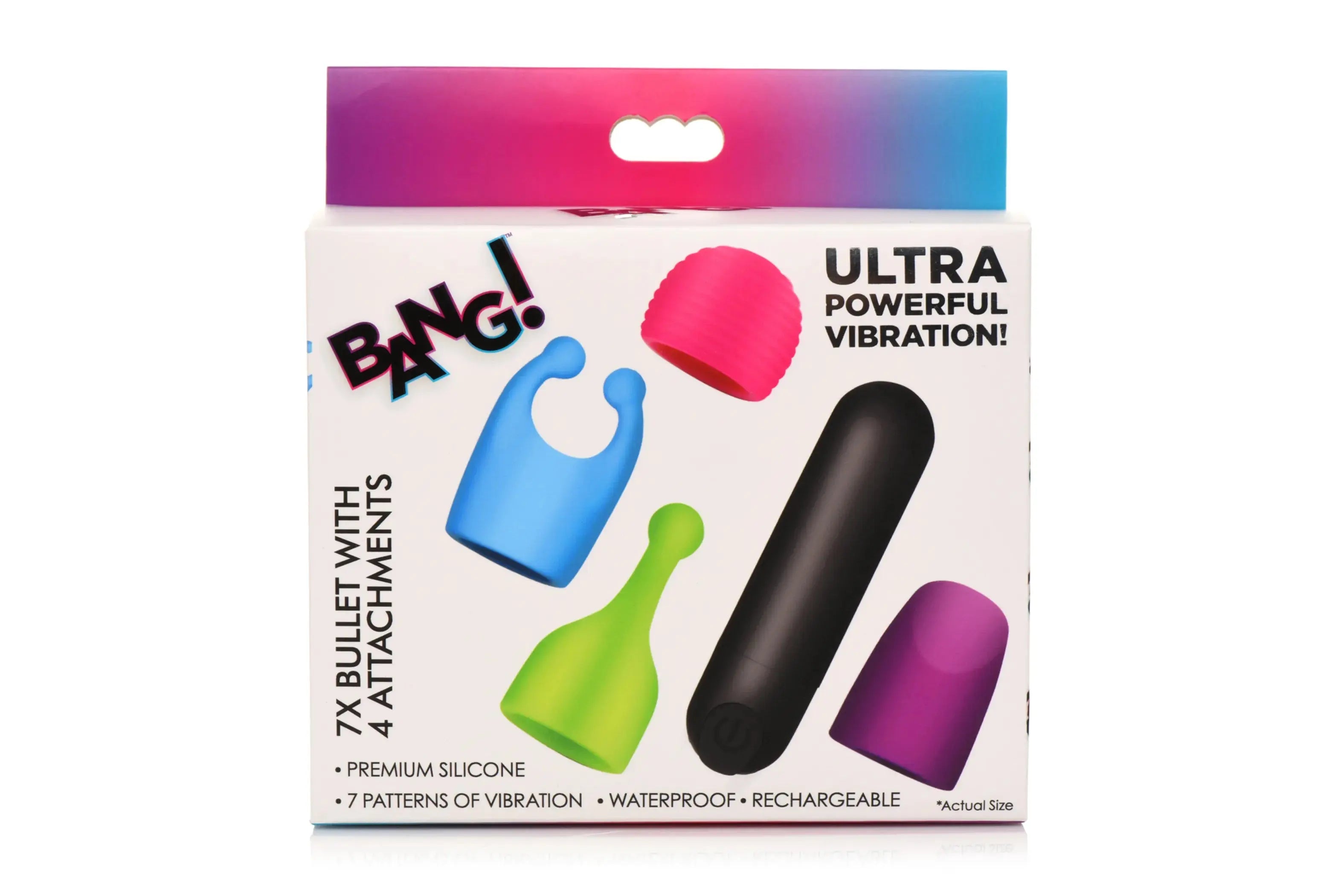 Bang! Rechargeable Bullet with 4 Attachments XR Brands
