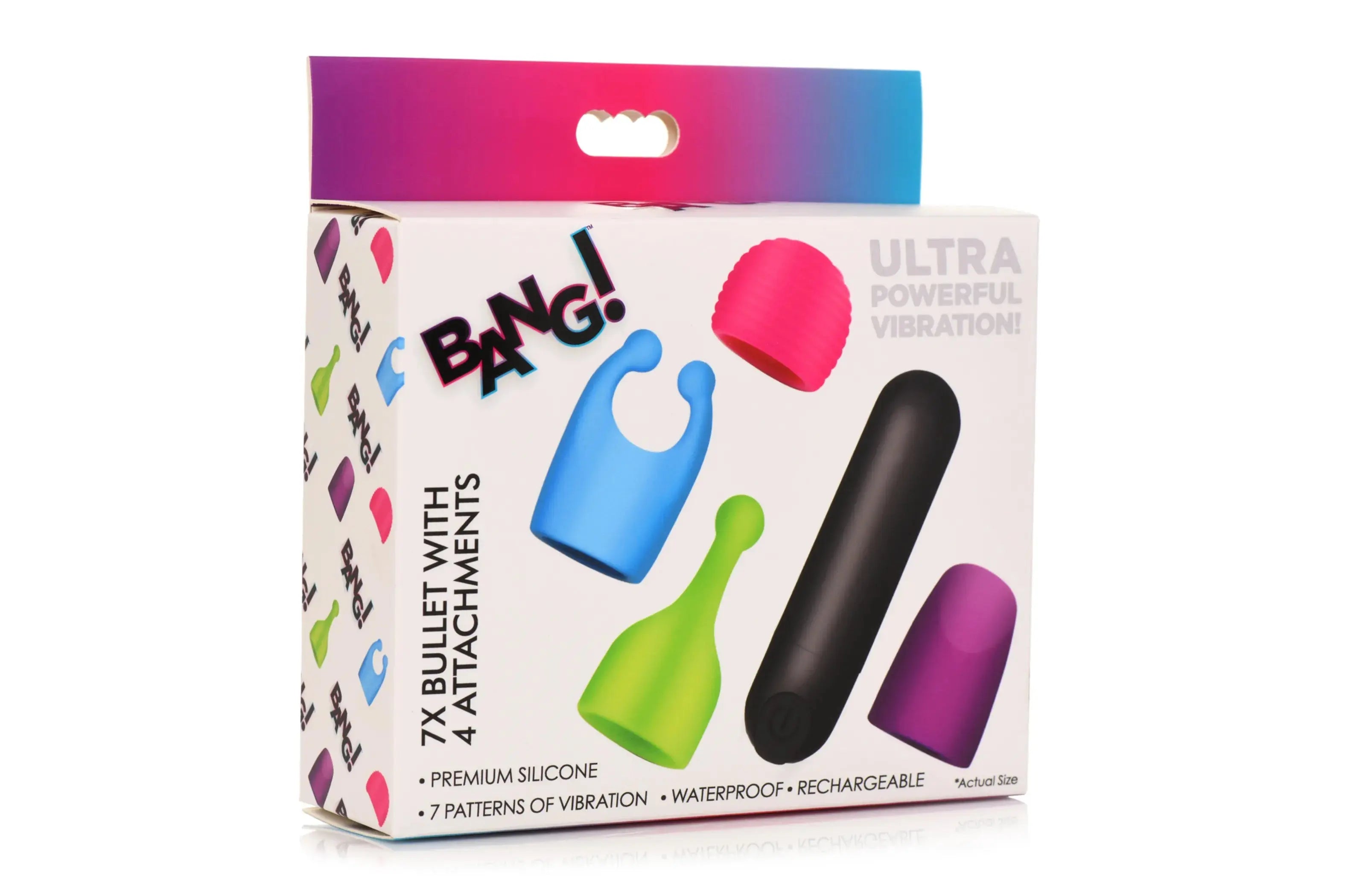 Bang! Rechargeable Bullet with 4 Attachments XR Brands