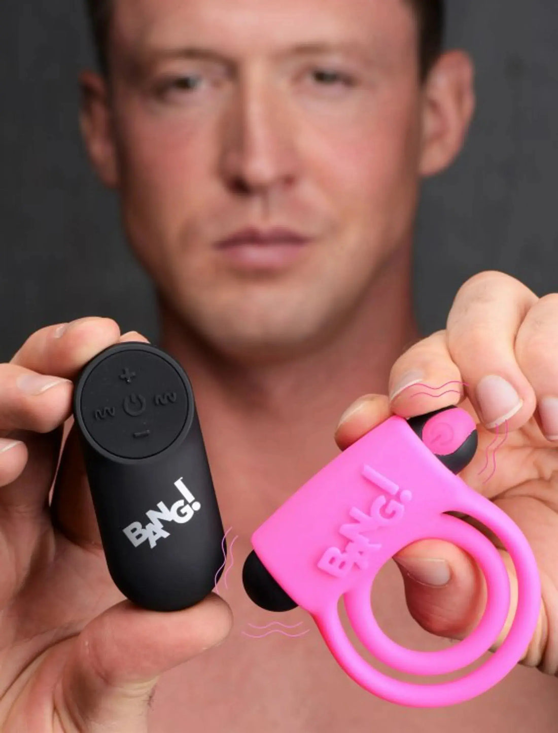 Bang! Silicone Cock Ring & Bullet With Remote Pink XR Brands