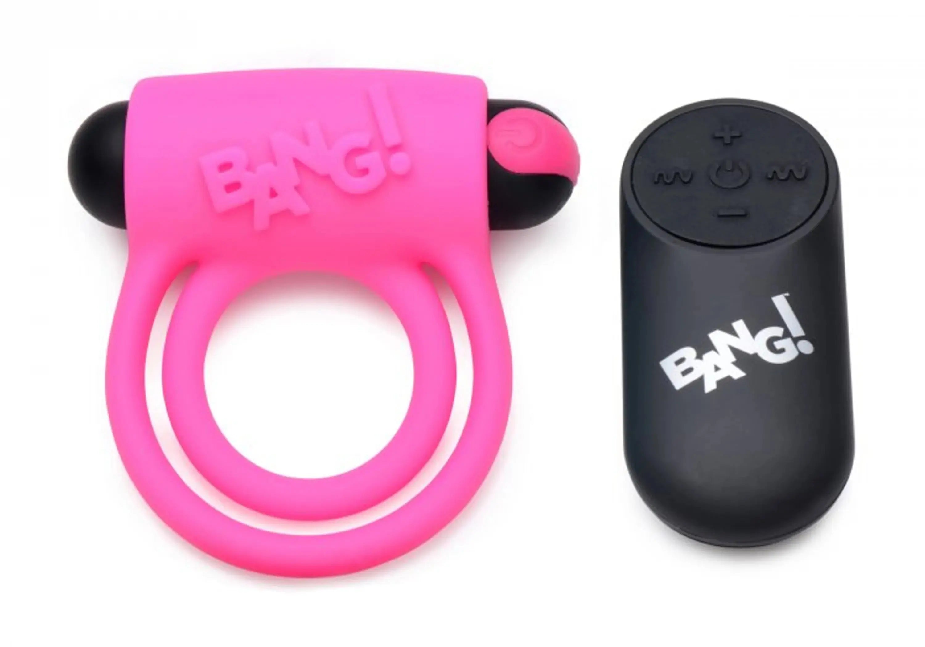Bang! Silicone Cock Ring & Bullet With Remote Pink XR Brands