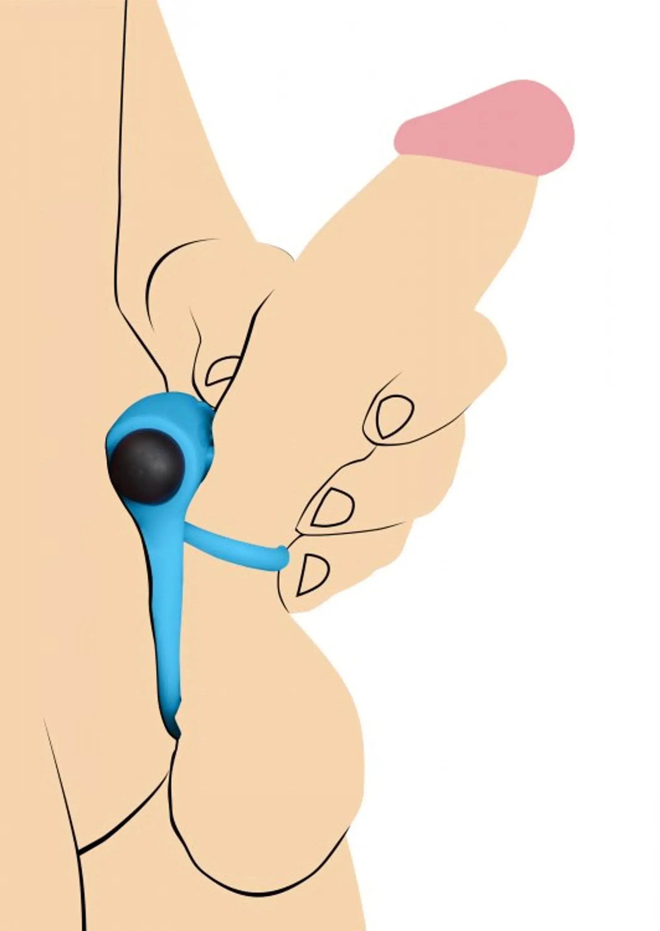 Bang! Silicone Cock Ring & Bullet with Remote - Blue XR Brands