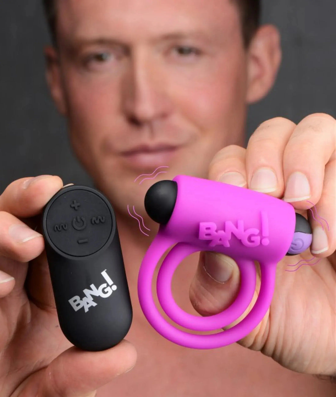 Bang! Silicone Cock Ring & Bullet with Remote - Purple XR Brands