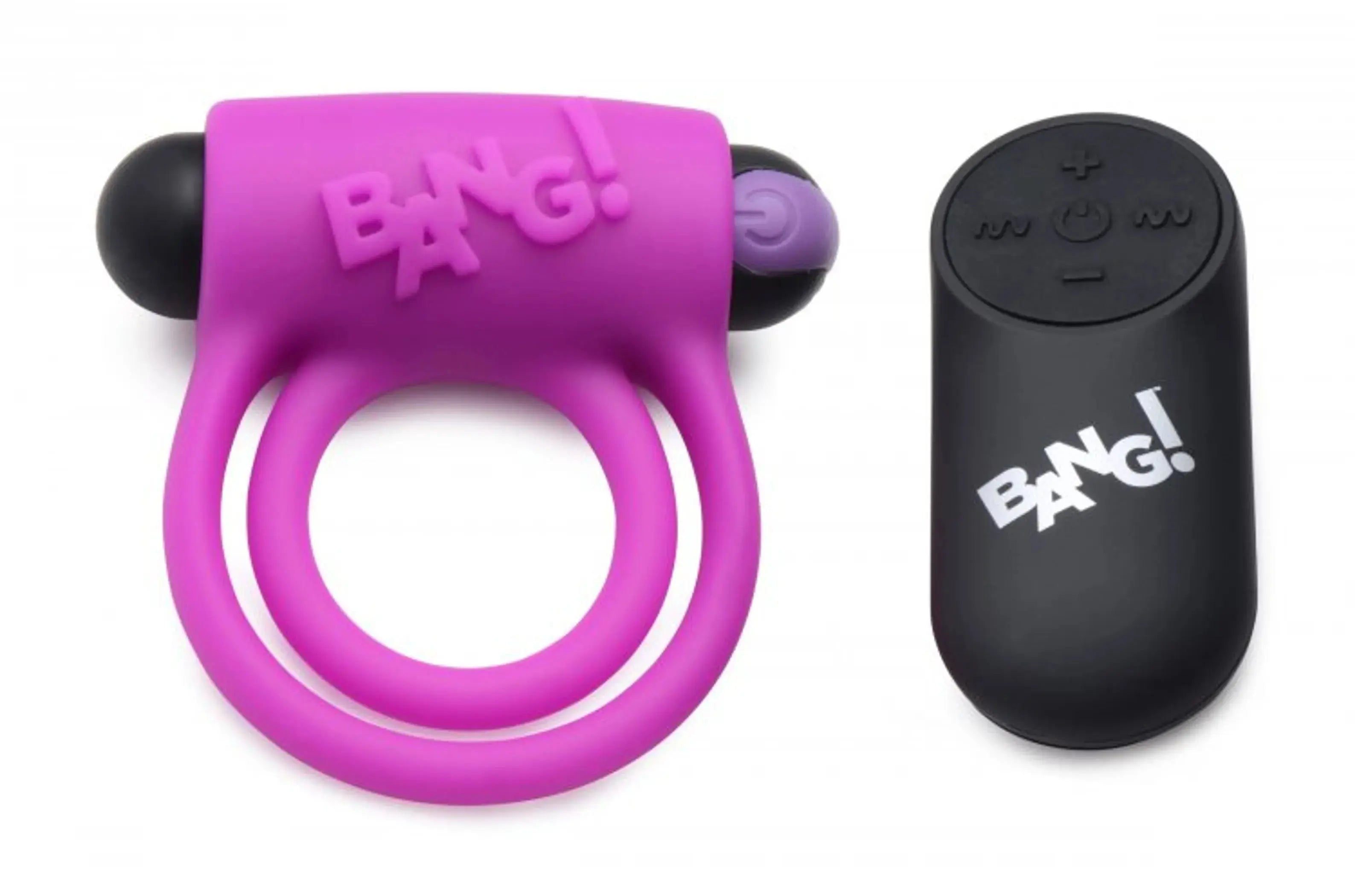 Bang! Silicone Cock Ring & Bullet with Remote - Purple XR Brands