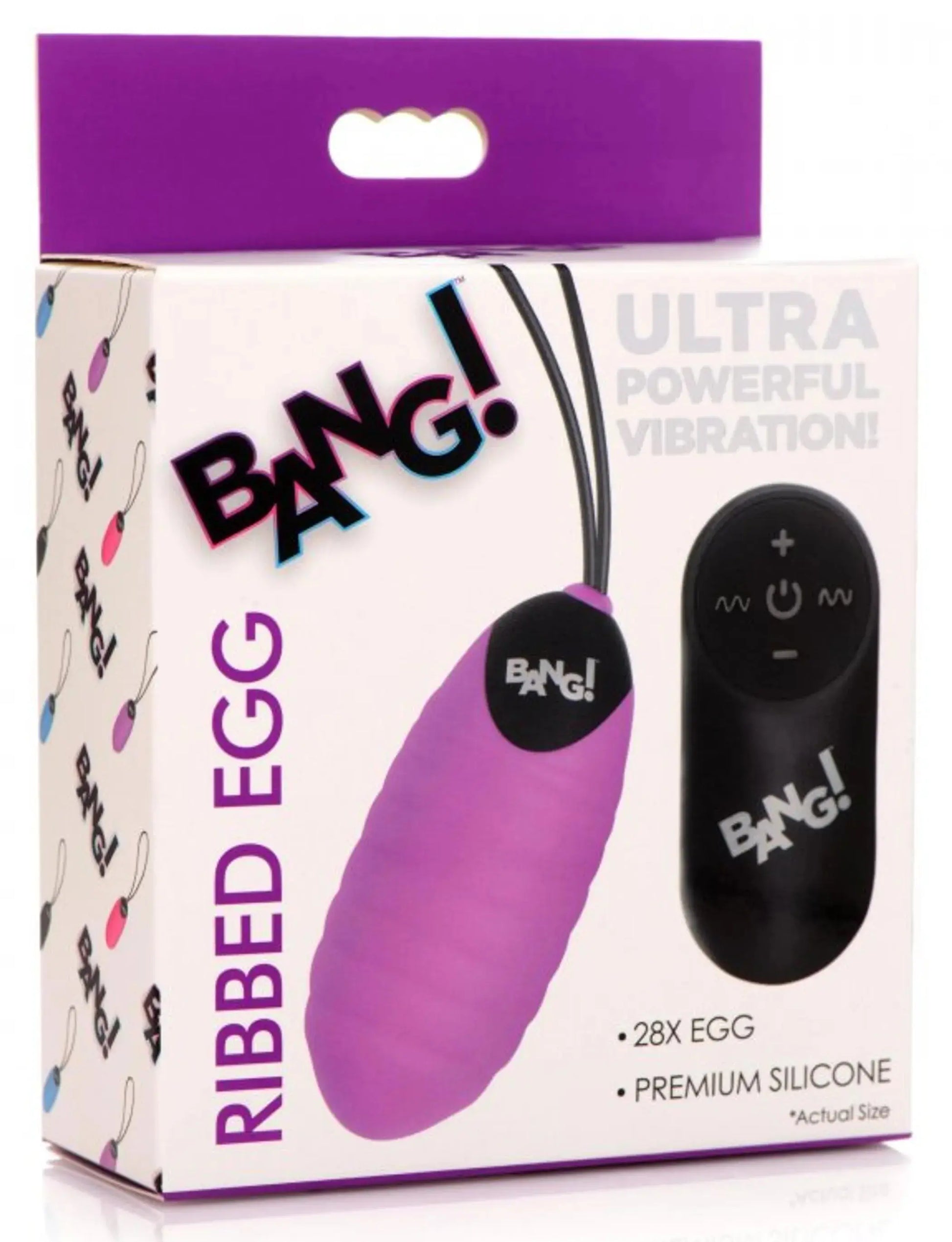Bang! Swirl Silicone Egg Vibrator Purple XR Brands