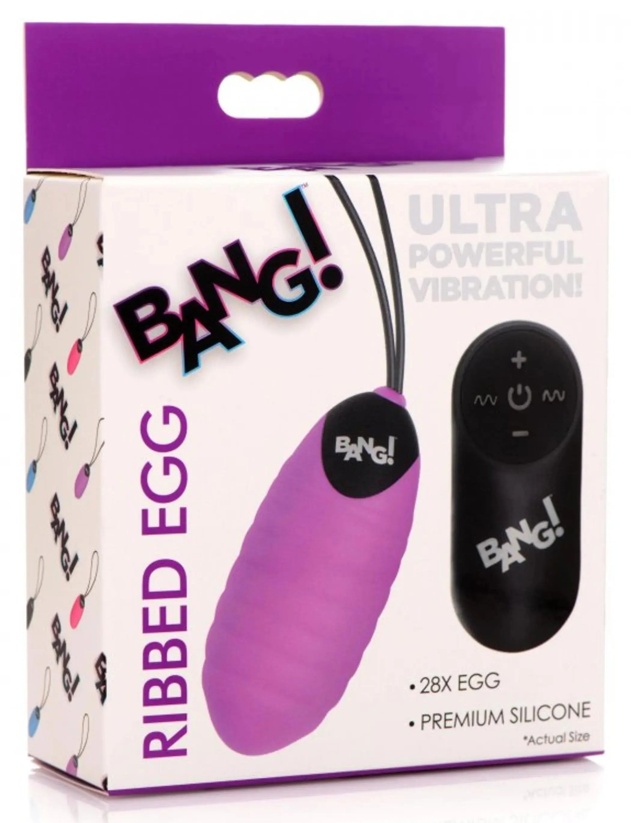 Bang! Swirl Silicone Egg Vibrator Purple XR Brands