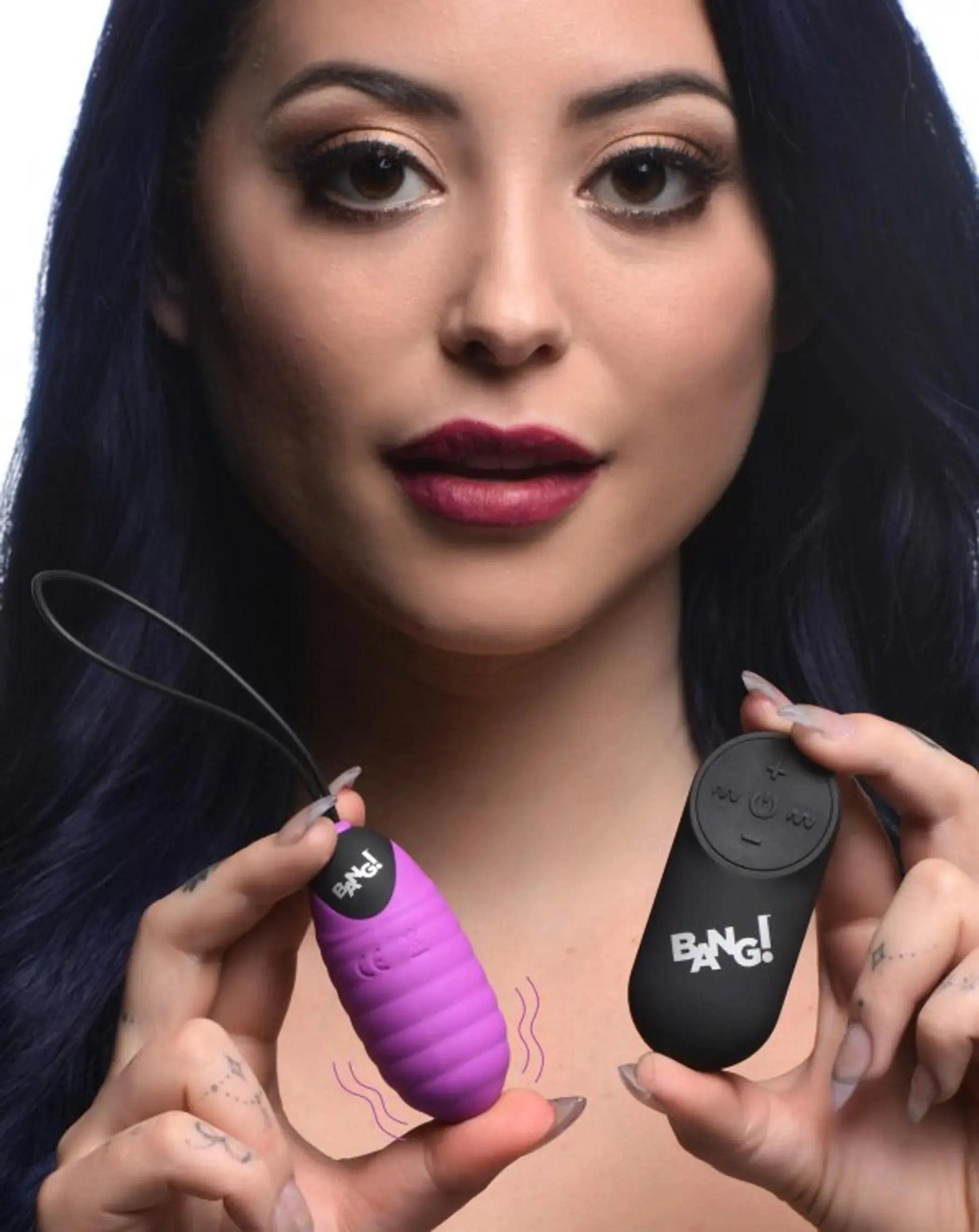 Bang! Swirl Silicone Egg Vibrator Purple XR Brands
