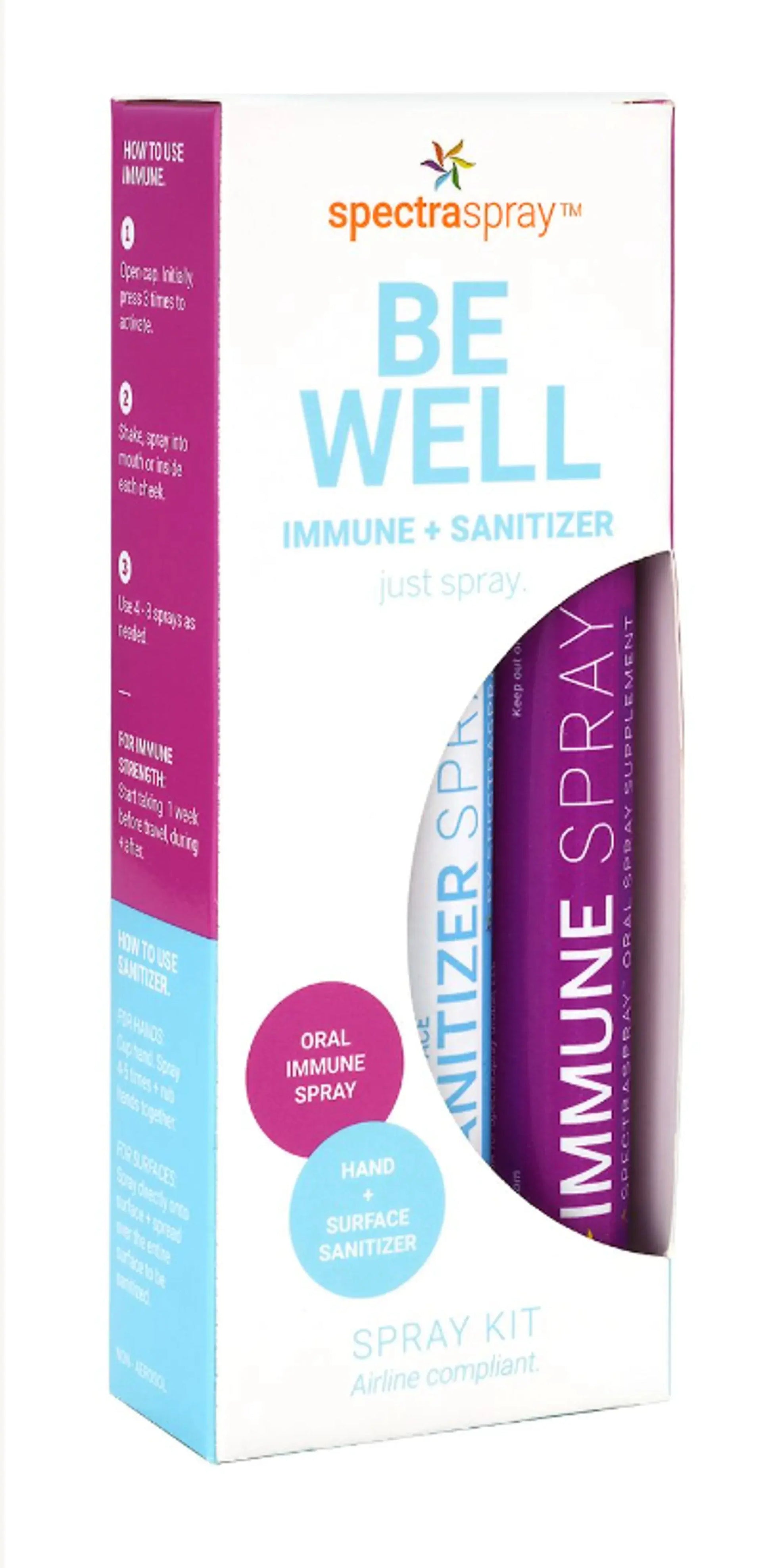 Be Well Immune Spray Kit with Hand Sanitizer  by SpectraSpray SpectraSpray Global