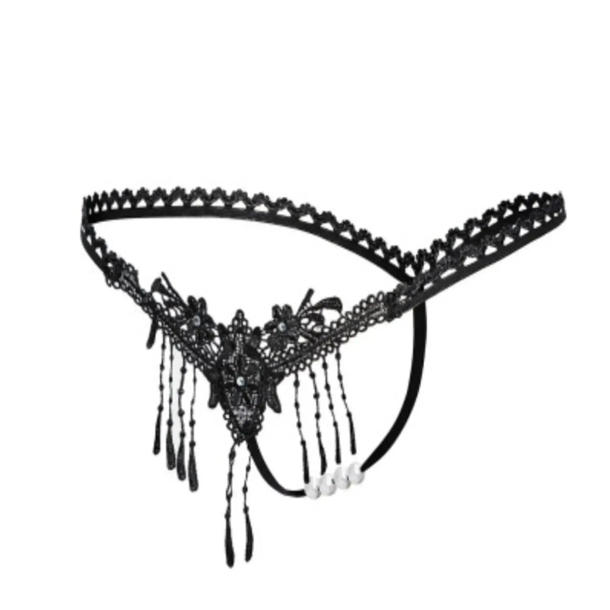 Bead Chain Crotchless Pearl Panties La Belle Fantastique